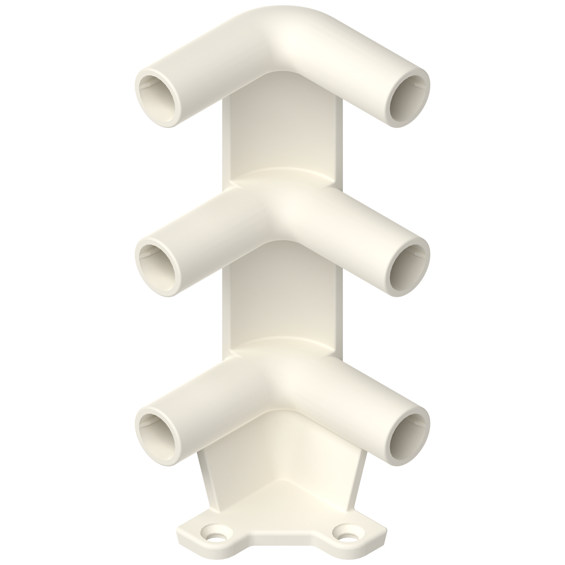 Narożnik szuflady tackowej do trzech relingów, R9001 kremowo-biała