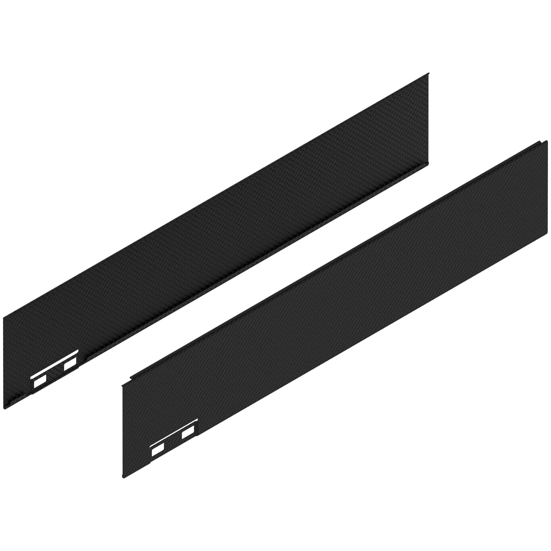 LEGRABOX Element dekoracyjny, wysokość M (90.5 mm), dł.=450 mm, prawy+lewy, czarny carb./carb.look