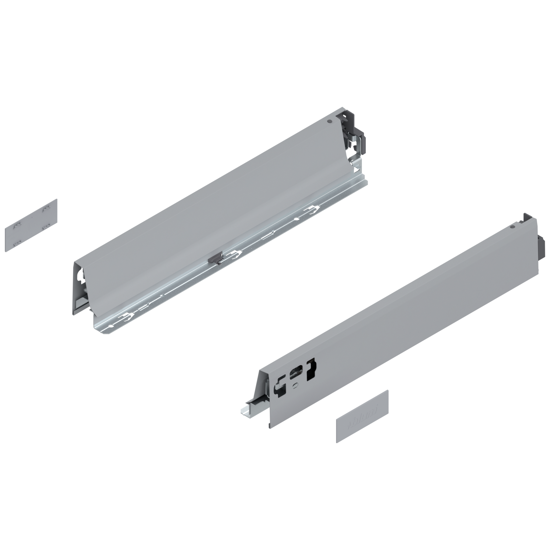 Bok szuflady TANDEMBOX, wysokość N (68 mm), dł.=400 mm, lewy/prawy, do TANDEMBOX intivo/antaro , R9006 szara