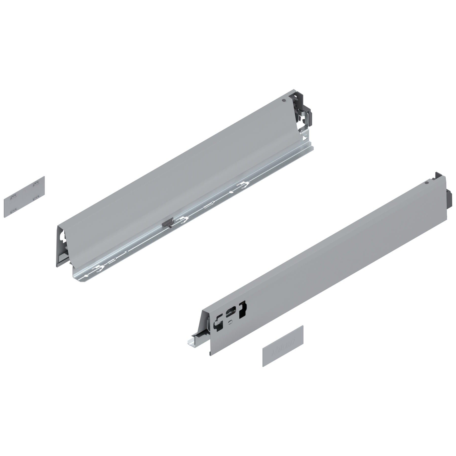 Bok szuflady TANDEMBOX, wysokość N (68 mm), dł.=450 mm, lewy/prawy, do TANDEMBOX intivo/antaro , R9006 szara