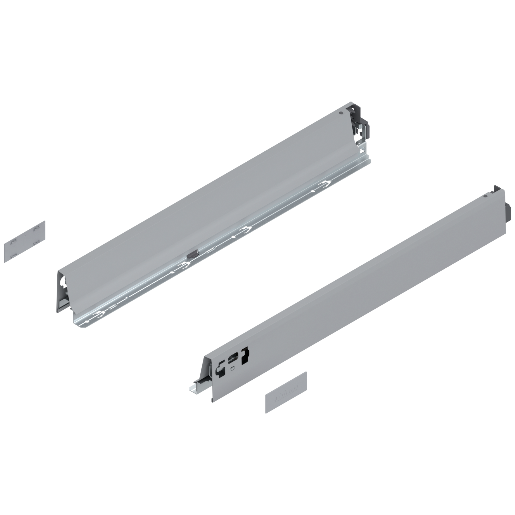 Bok szuflady TANDEMBOX, wysokość N (68 mm), dł.=550 mm, lewy/prawy, do TANDEMBOX intivo/antaro , R9006 szara
