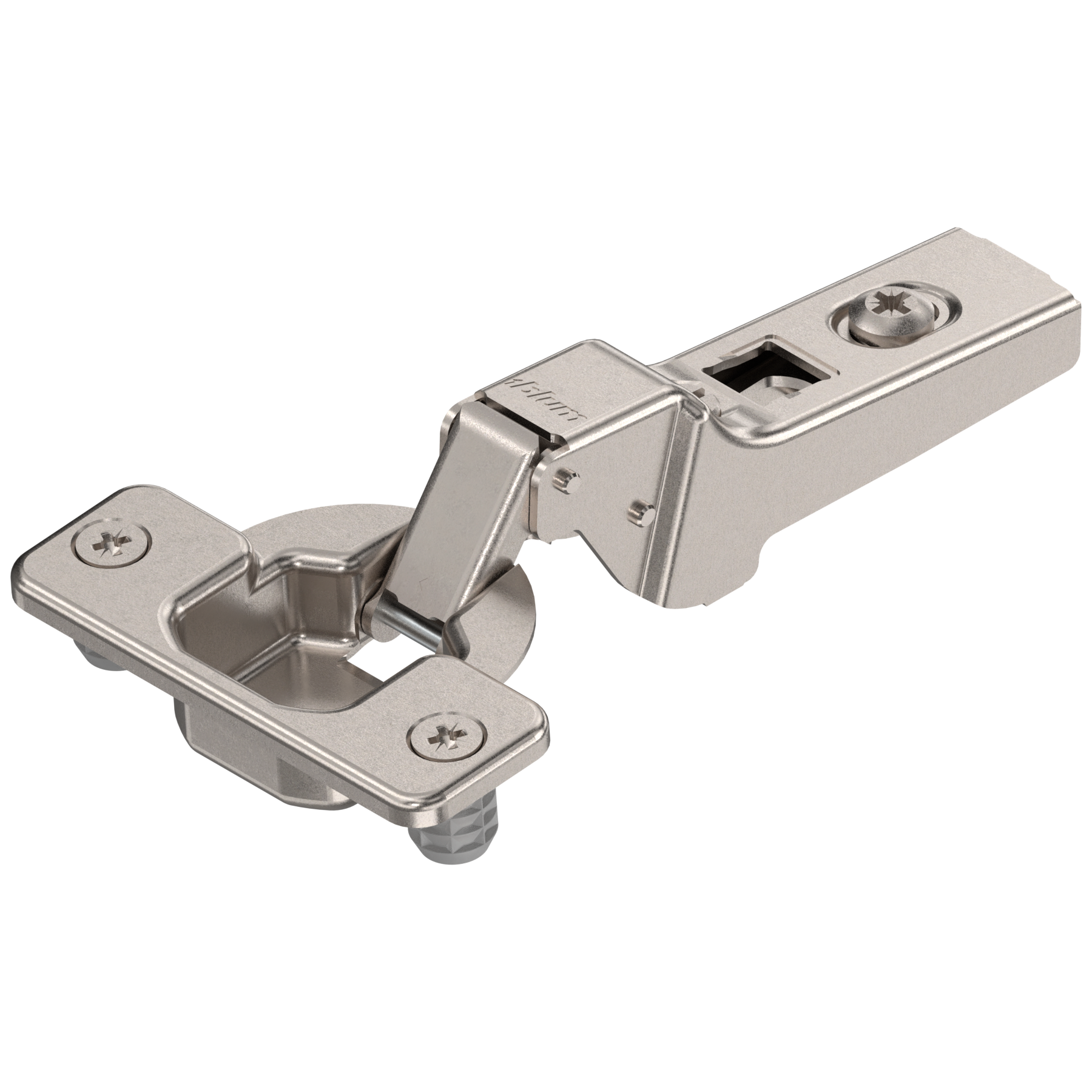 CLIP zawias standard. 100°, Drzwi bliźniacze, puszka: wciskana, niklowany
