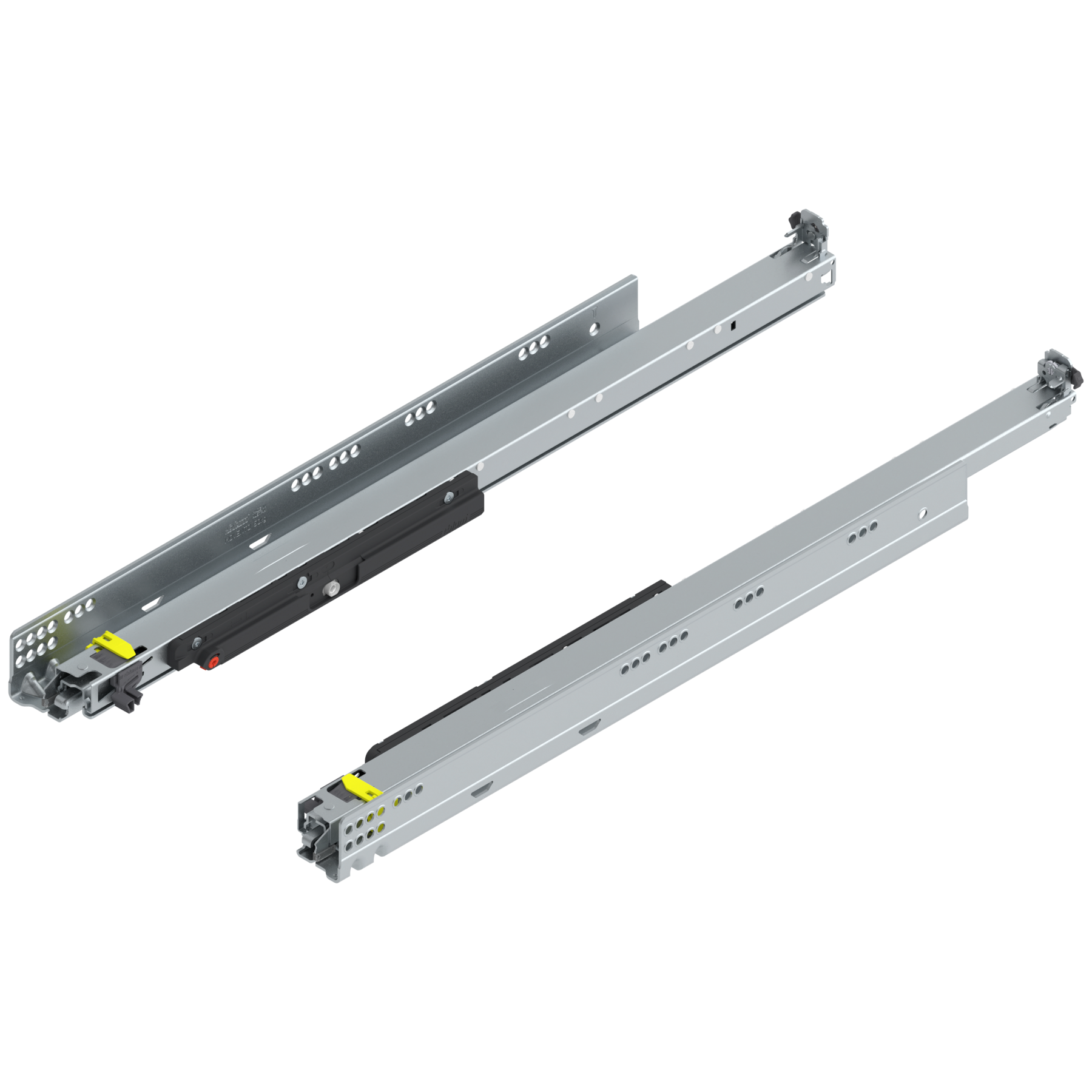 MOVENTO z TIP-ON, pełny wysuw, prowadnica, 70 kg, dł.=650 mm, wymaga sprzęgła, lewa/prawa, cynkowana