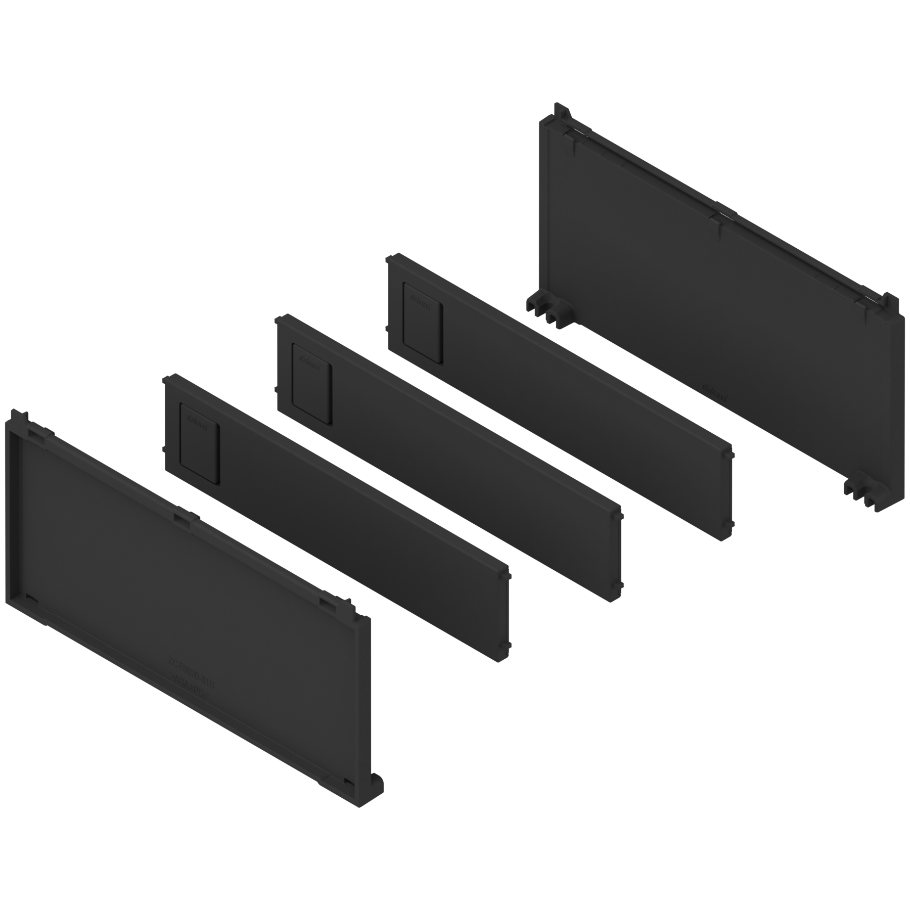 AMBIA-LINE zestaw na butelki, do LEGRABOX/MERIVOBOX, czarny mat