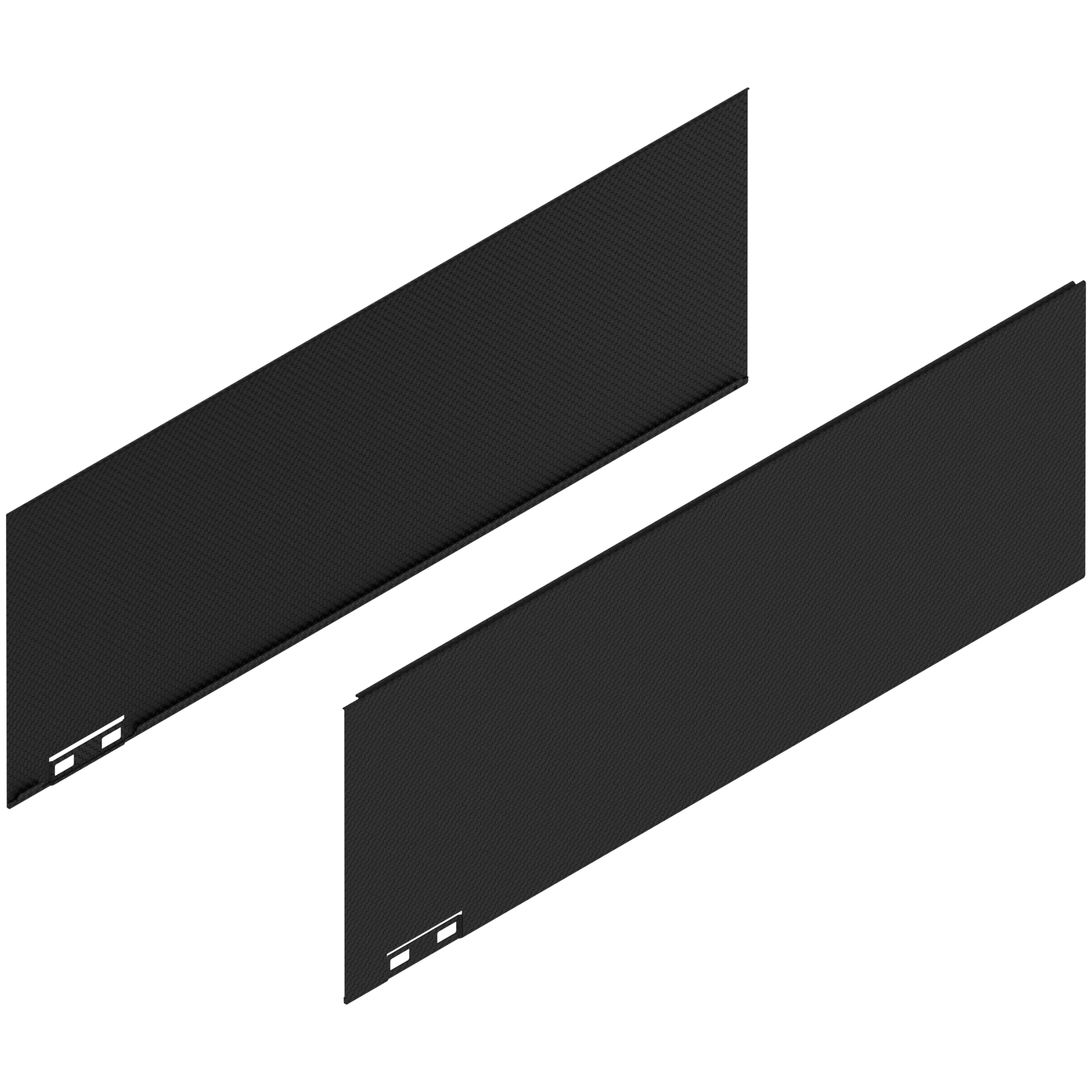 LEGRABOX Element dekoracyjny, wysokość C (177 mm), dł.=500 mm, prawy+lewy, czarny carb./carb.look