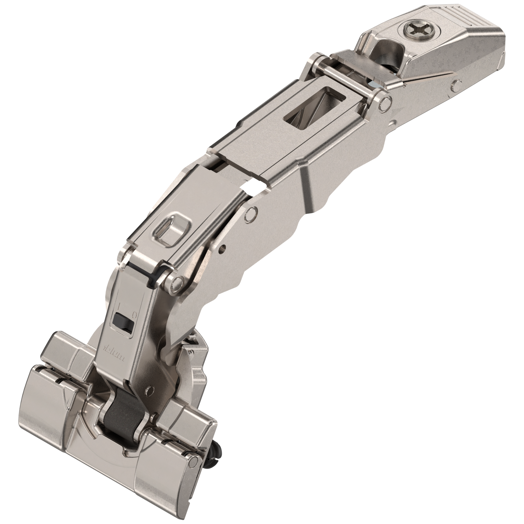 CLIP top BLUMOTION Zawias z szerokim kątem otwarcia i zerowym uskokiem 155°, Drzwi nakładane, puszka: INSERTA, niklowany