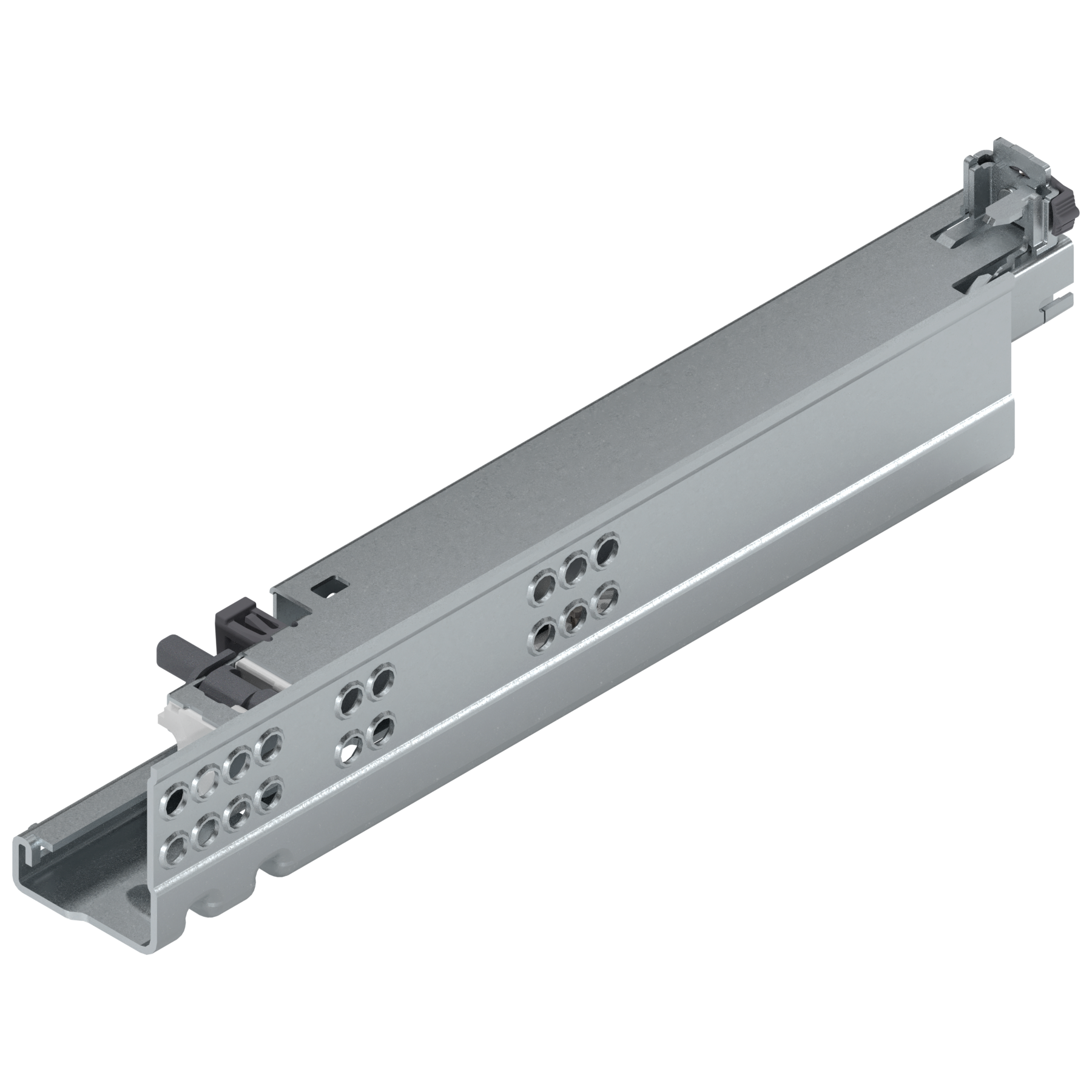 TANDEM plus do TIP-ON Pełny wysuw, Prowadnica, 30 kg, dł.=285 mm, z bolcem mocującym, prawa, cynkowana