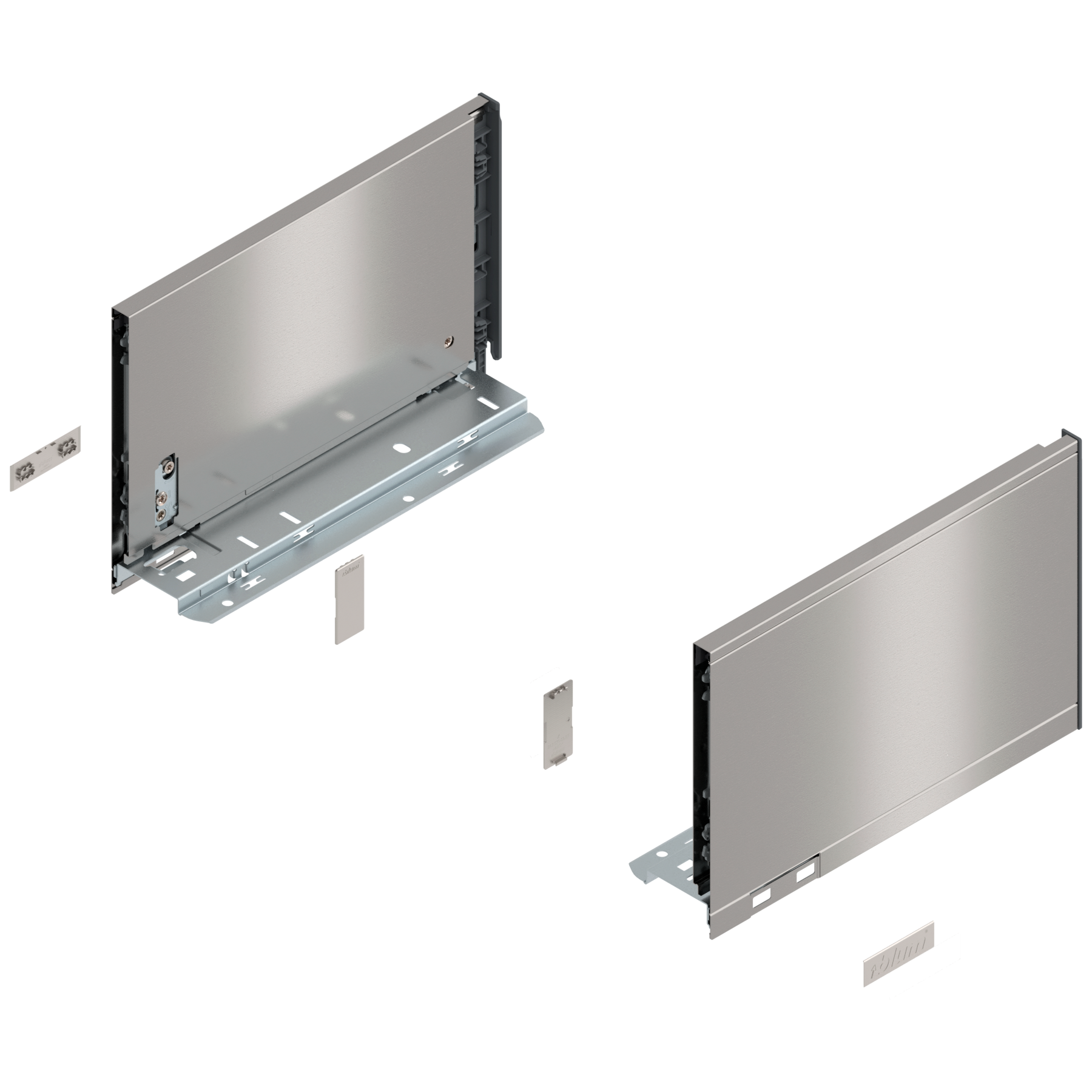 Bok szuflady LEGRABOX, wysokość C (177 mm), dł.=270 mm, lewy/prawy, do LEGRABOX pure, inox-szczotk.-lakier.