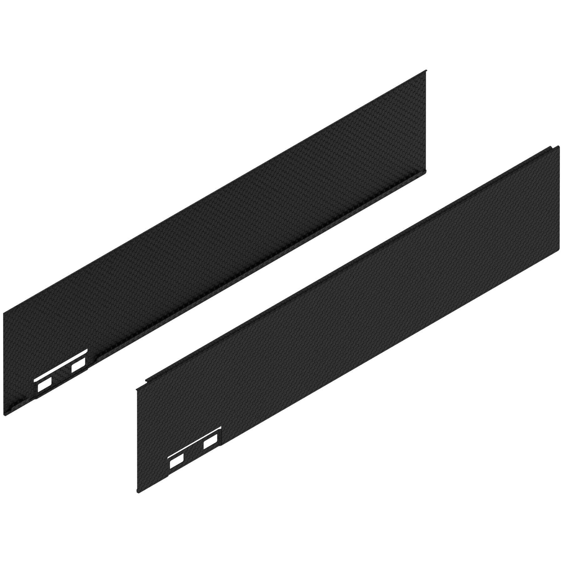 LEGRABOX Element dekoracyjny, wysokość M (90.5 mm), dł.=400 mm, prawy+lewy, czarny carb./carb.look