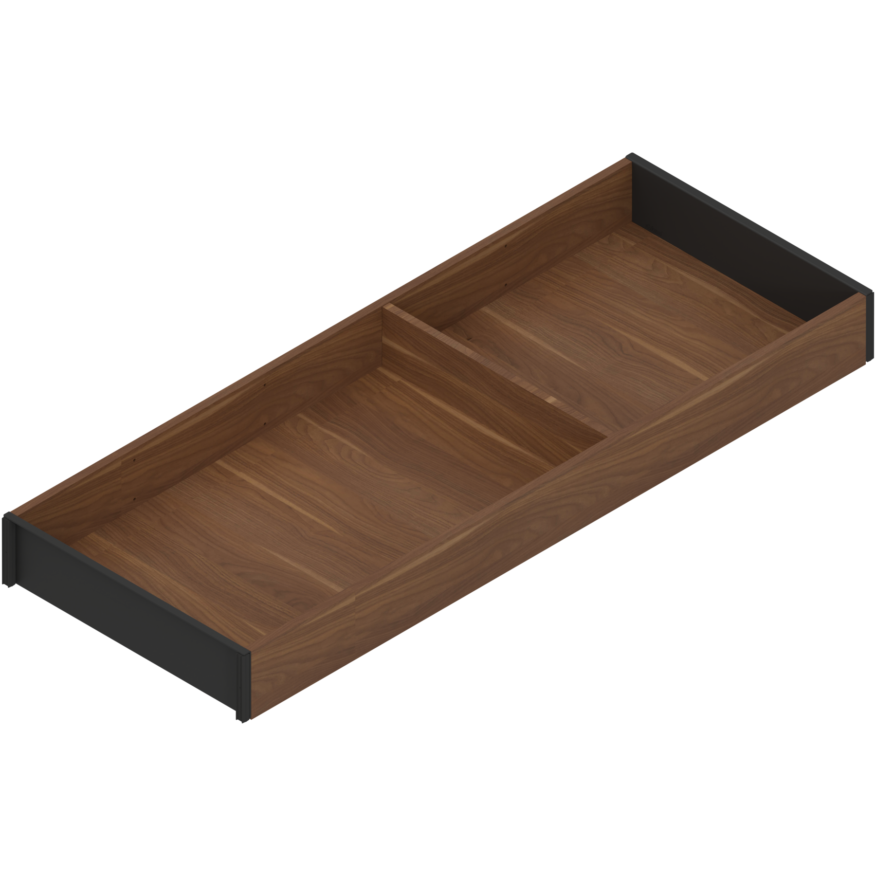 AMBIA-LINE  ramki do szuflady standardowej, do LEGRABOX/MERIVOBOX, w opcji drewnopodobnej, dł.=550 mm, szerokość=200 mm, Orzec Tenn./czarny car