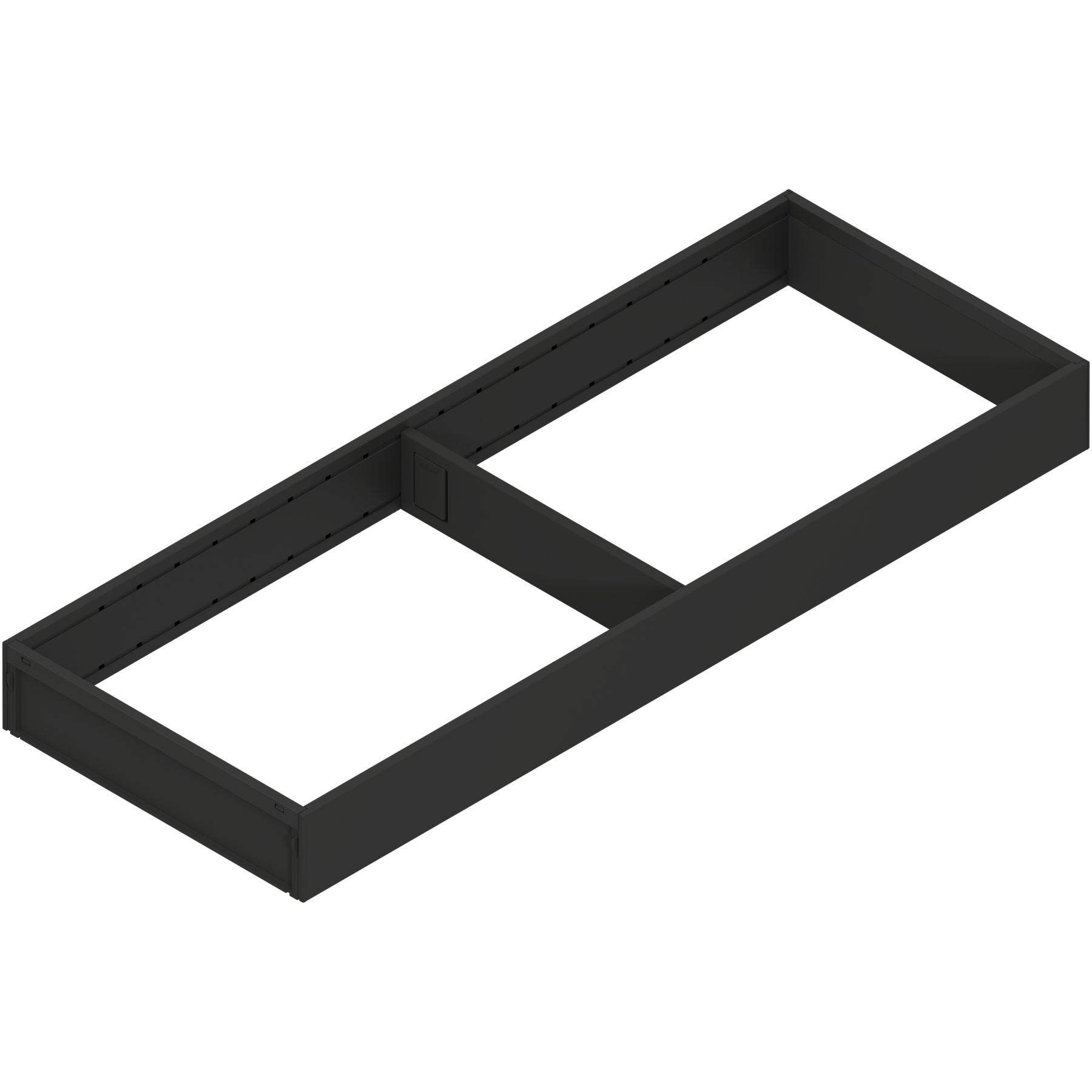 AMBIA-LINE  ramki do szuflady standardowej, do LEGRABOX/MERIVOBOX, stal, dł.=550 mm, szerokość=200 mm, czarny mat