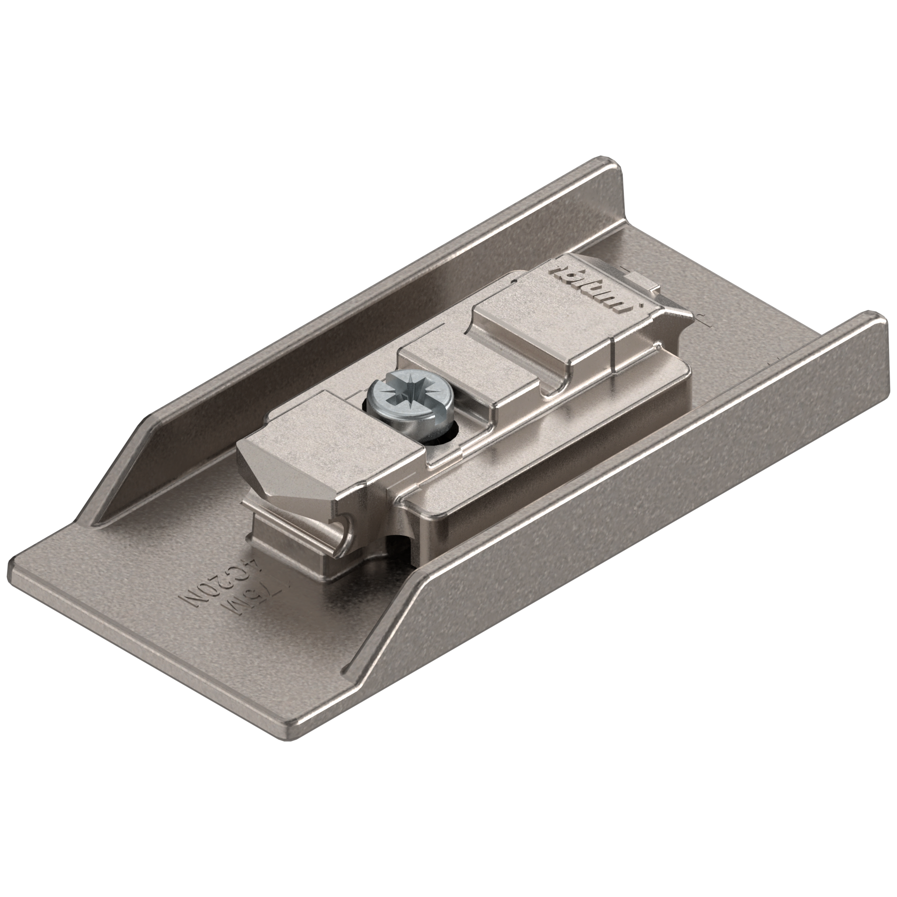 CLIP CRISTALLO-prowadnik, do naklejania, prosty, 0 mm, Cynk, RW: 2-częściowy, piaskowo-złota+mat. nikl.