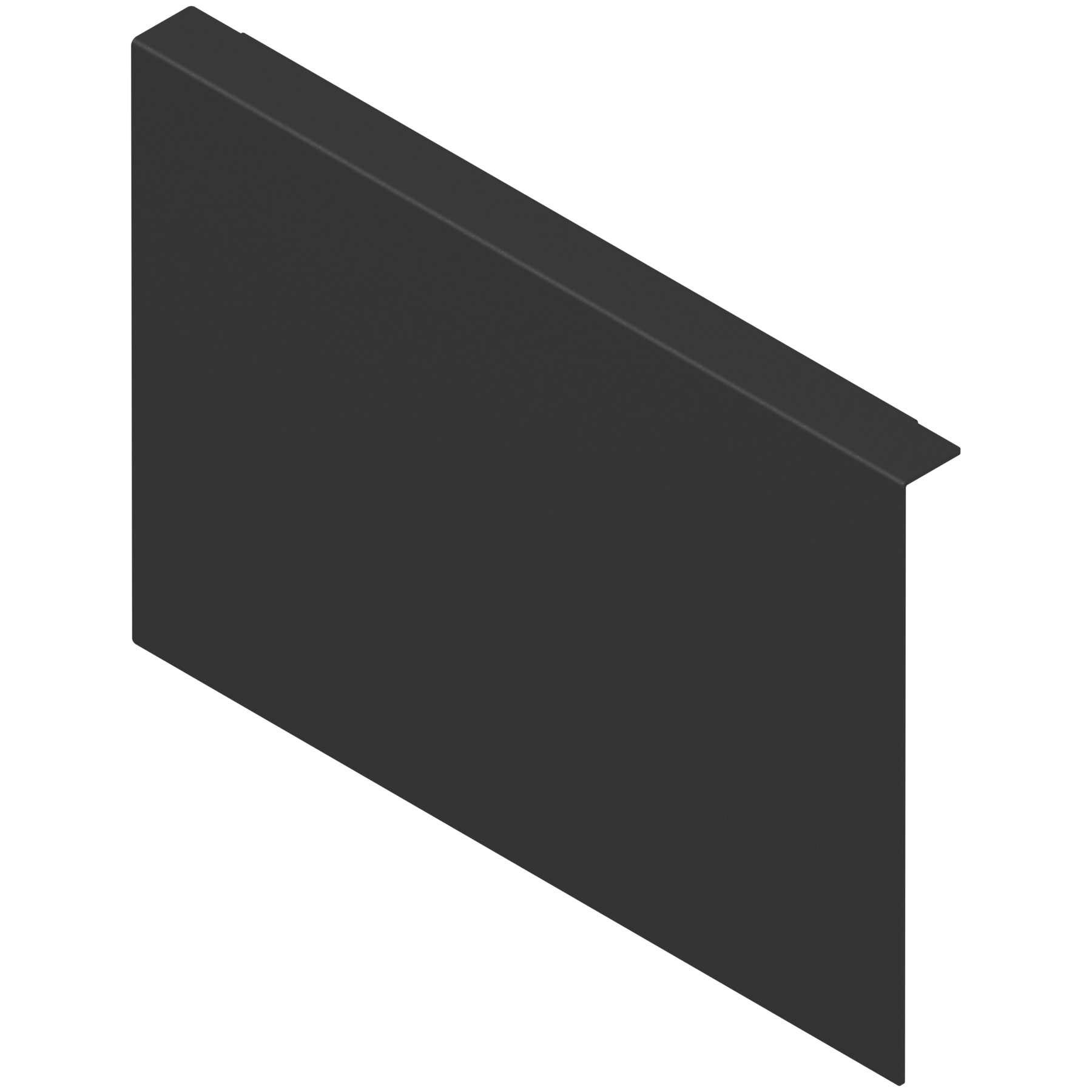 AMBIA-LINE adapter do montażu ramy do drewnianej ścianki tylnej do szuflady z wysokim frontem, do LEGRABOX/MERIVOBOX wysokość C, stal, czarny mat