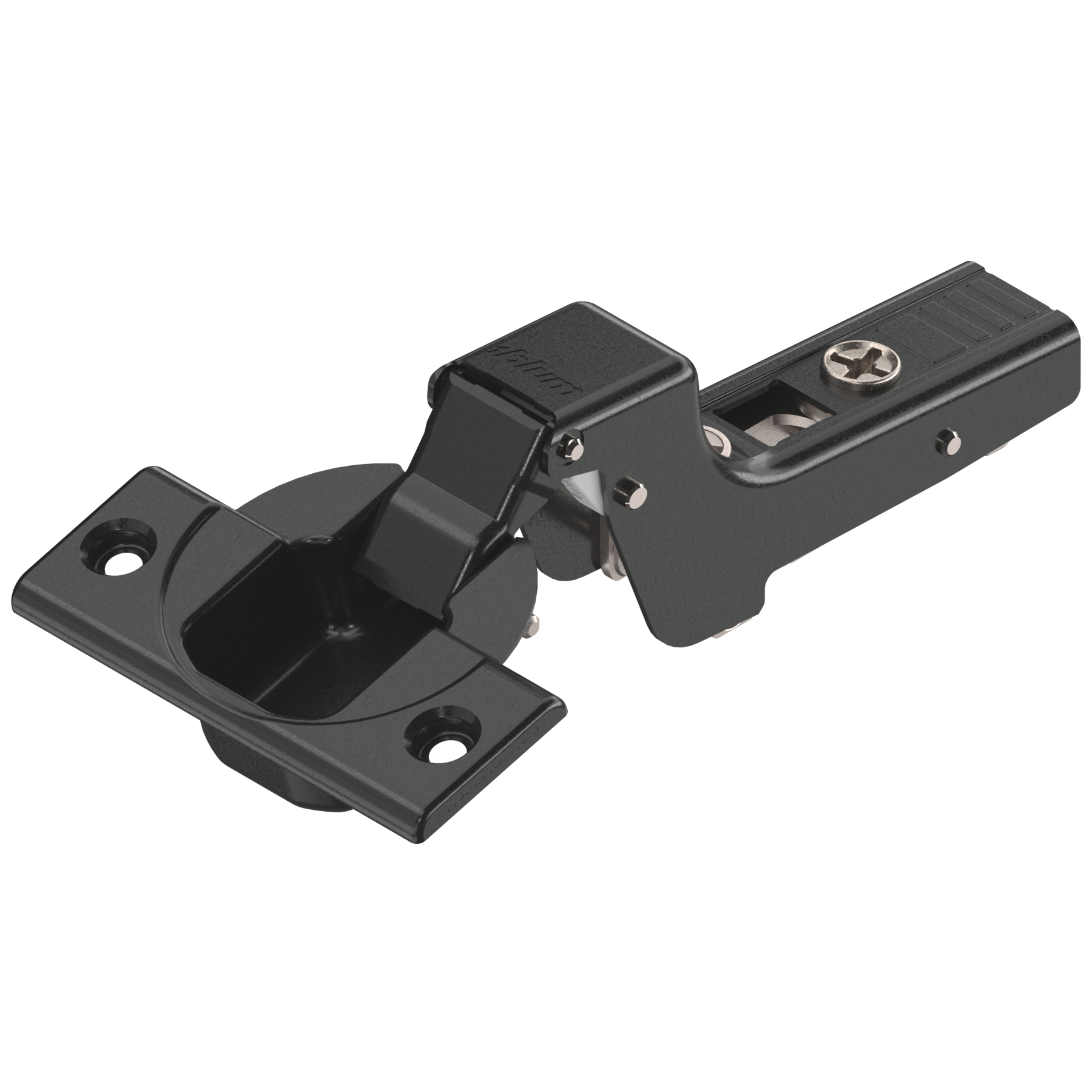 CLIP top zawias standard. 110°, Drzwi wpuszczane, bez sprężyny, puszka: na wkręty, czarny