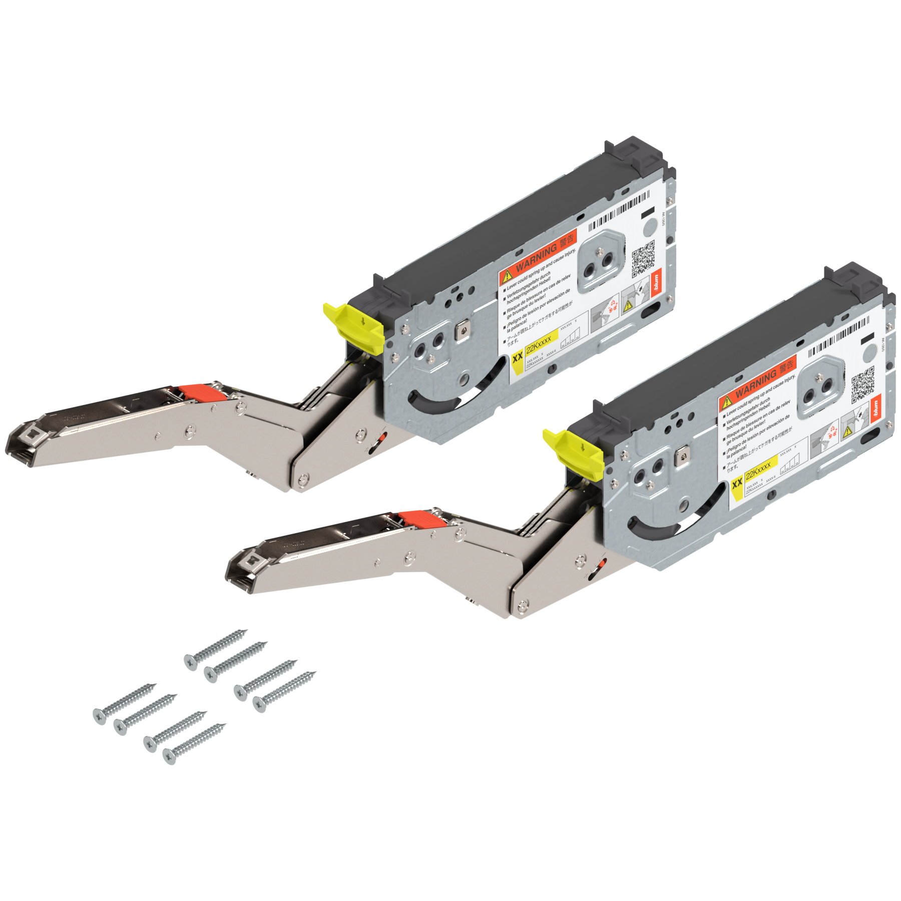 Front uchylny AVENTOS HK top, siłownik (Zestaw), współczynnik mocy=1730-5200 (przy 2 sztukach), odpowiedni do SERVO-DRIVE, cynkowana