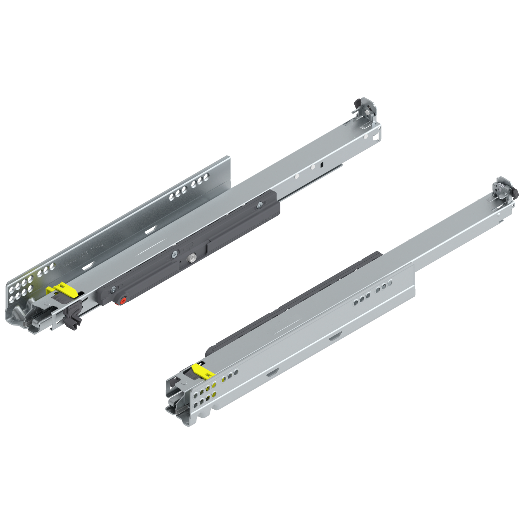MOVENTO z TIP-ON, pełny wysuw, prowadnica, 40 kg, dł.=500 mm, wymaga sprzęgła, lewa/prawa, cynkowana
