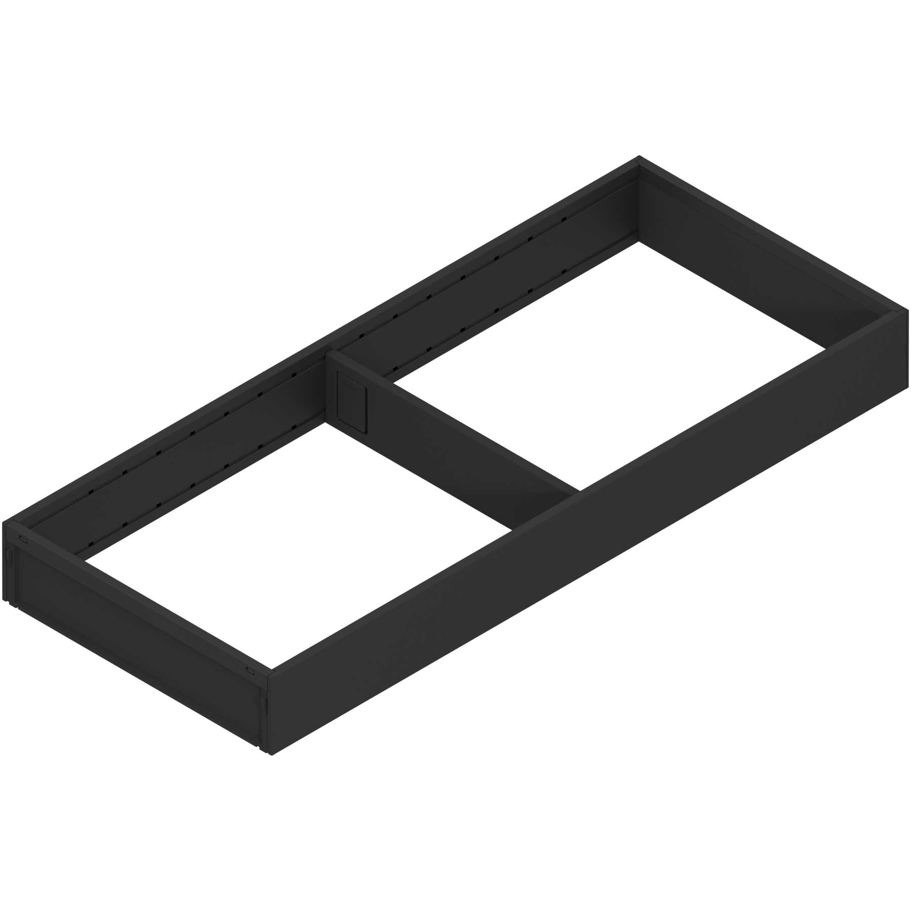 AMBIA-LINE  ramki do szuflady standardowej, do LEGRABOX/MERIVOBOX, stal, dł.=500 mm, szerokość=200 mm, czarny mat