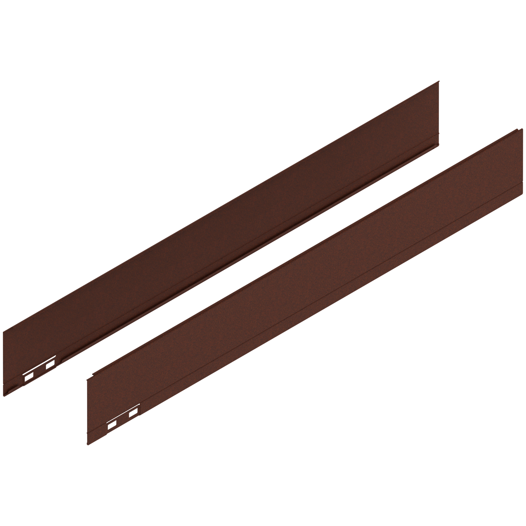 LEGRABOX Element dekoracyjny, wysokość M (90.5 mm), dł.=650 mm, prawy+lewy, noble rust