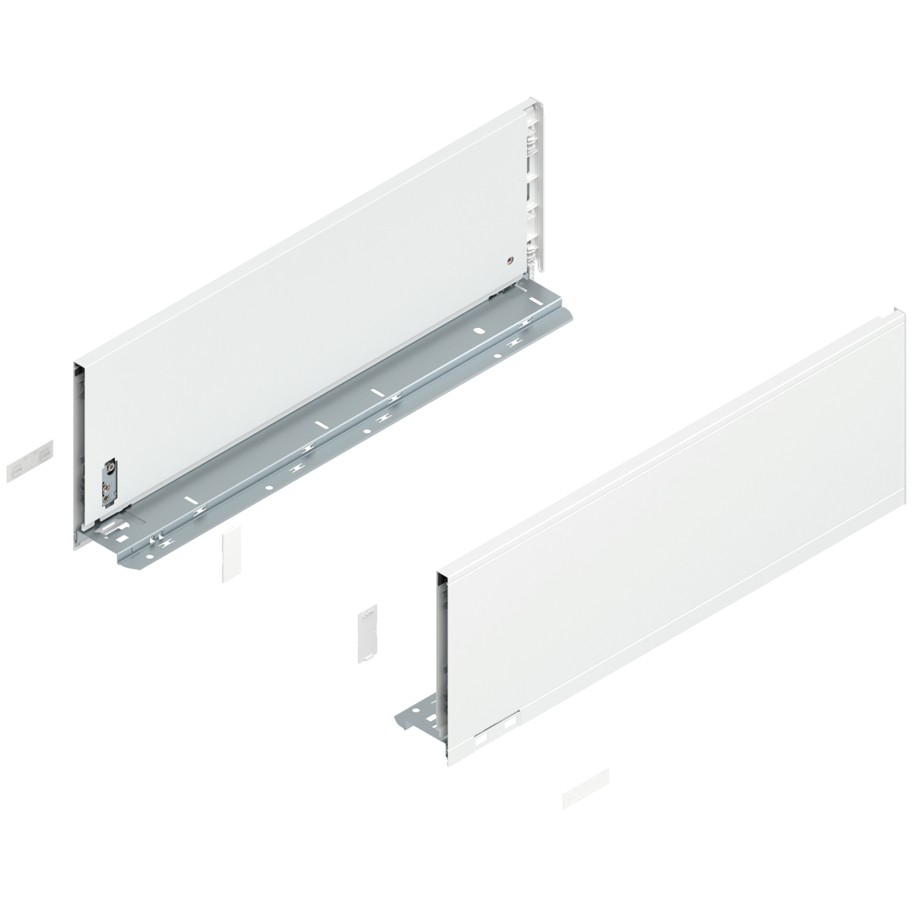 Bok szuflady LEGRABOX, wysokość C (177 mm), dł.=500 mm, lewy/prawy, do LEGRABOX pure, jedwabiście biały mat