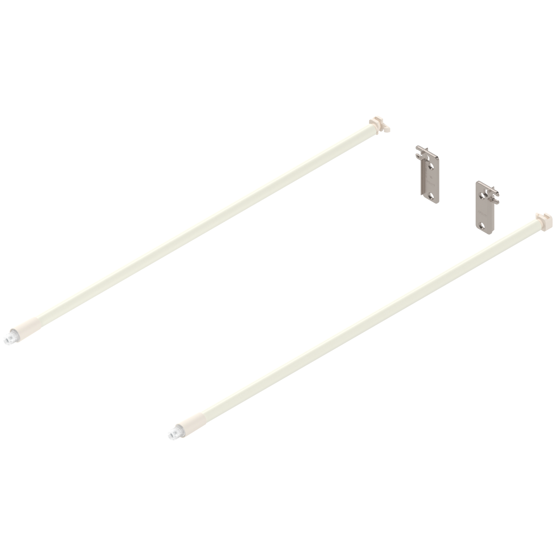 Reling podłużny METABOX  (prawy/lewy), dł.=450 mm, ZRR.8000 uchwyt relingu tylny w kpl., R9001 kremowo-biała