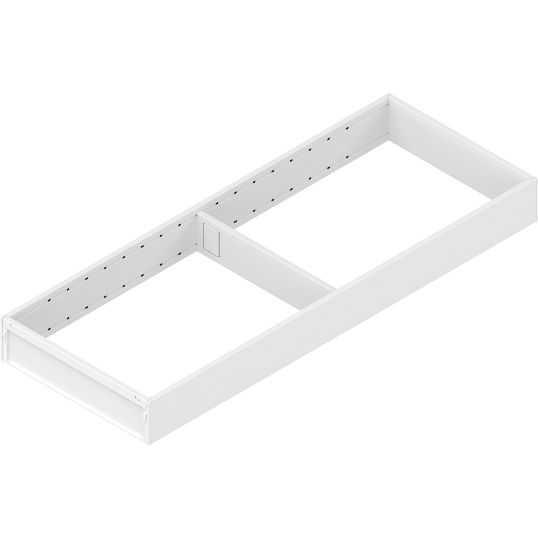 AMBIA-LINE  ramki do szuflady standardowej, do LEGRABOX/MERIVOBOX, stal, dł.=550 mm, szerokość=200 mm, jedwabiście biały mat