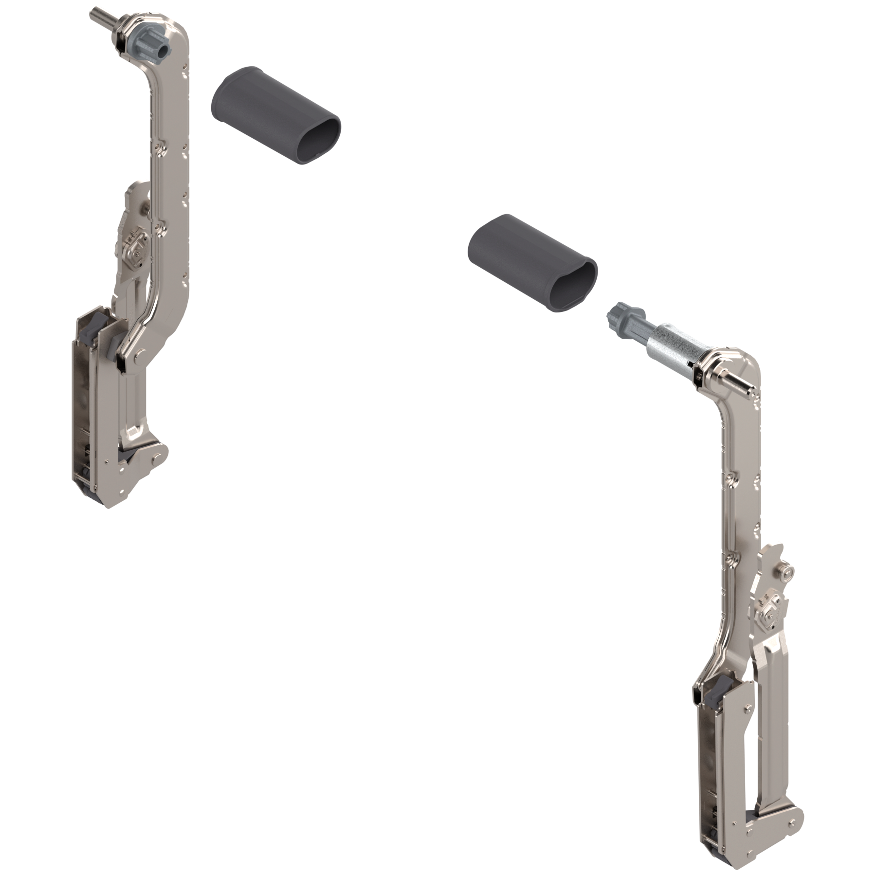 AVENTOS HL do frontów nad korpusem, podnośnik (Zestaw), wys. korpusu=350-399 mm, niklowany
