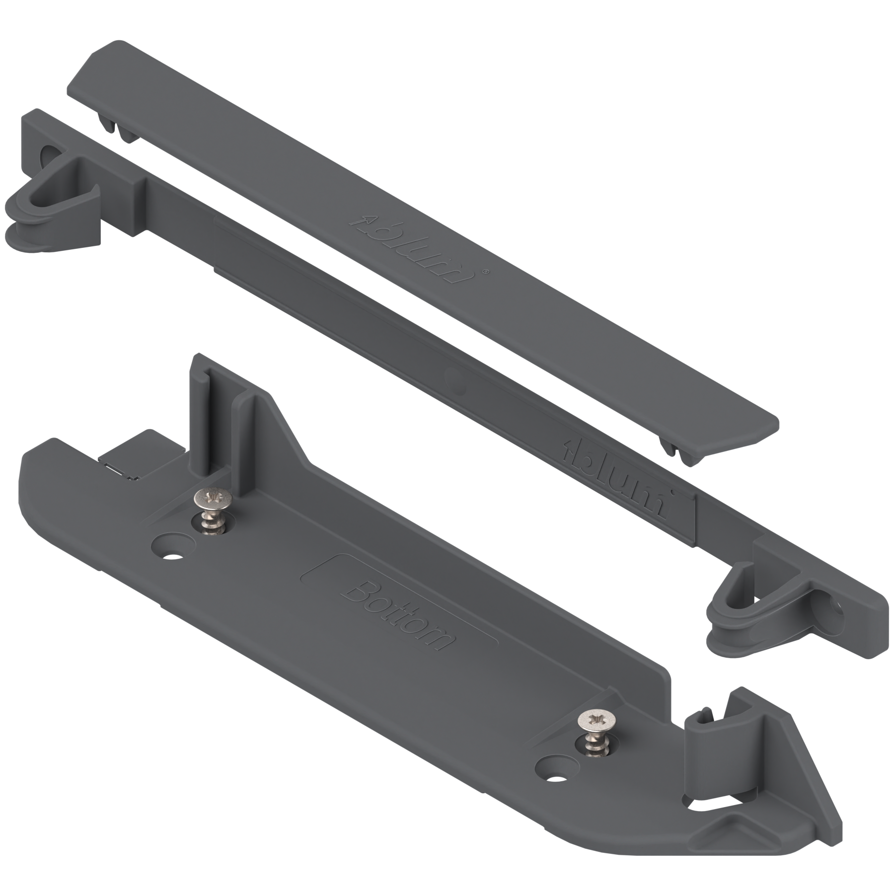 SERVO-DRIVE profil nośny-uchwyt pionowe, dolny/tylny + zaślepka, R7037 ciemnoszara