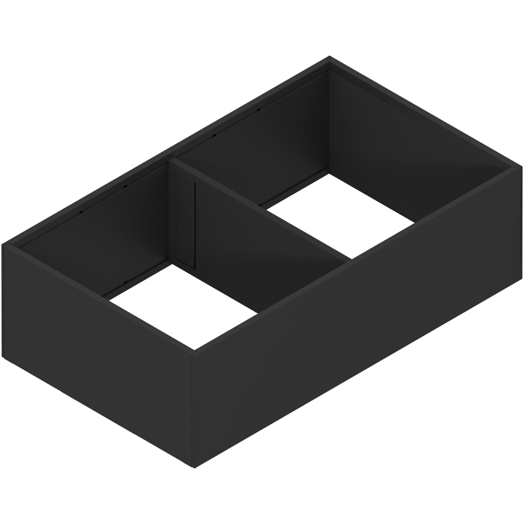 AMBIA-LINE rama, do LEGRABOX/MERIVOBOX szuflady z wysokim frontem, stal, od dł.=400 mm, szerokość=218 mm, czarny mat