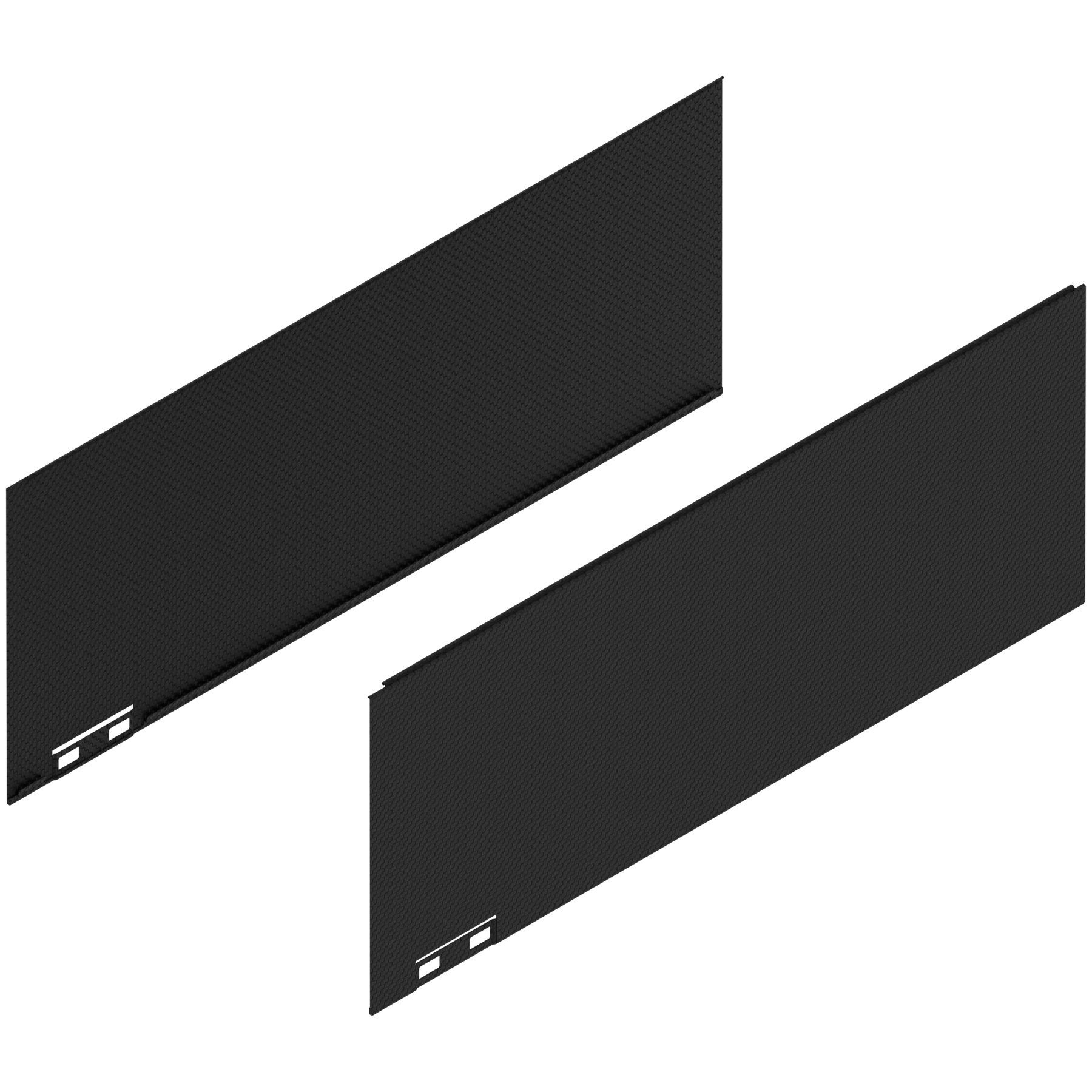 LEGRABOX Element dekoracyjny, wysokość C (177 mm), dł.=450 mm, prawy+lewy, czarny carb./carb.look