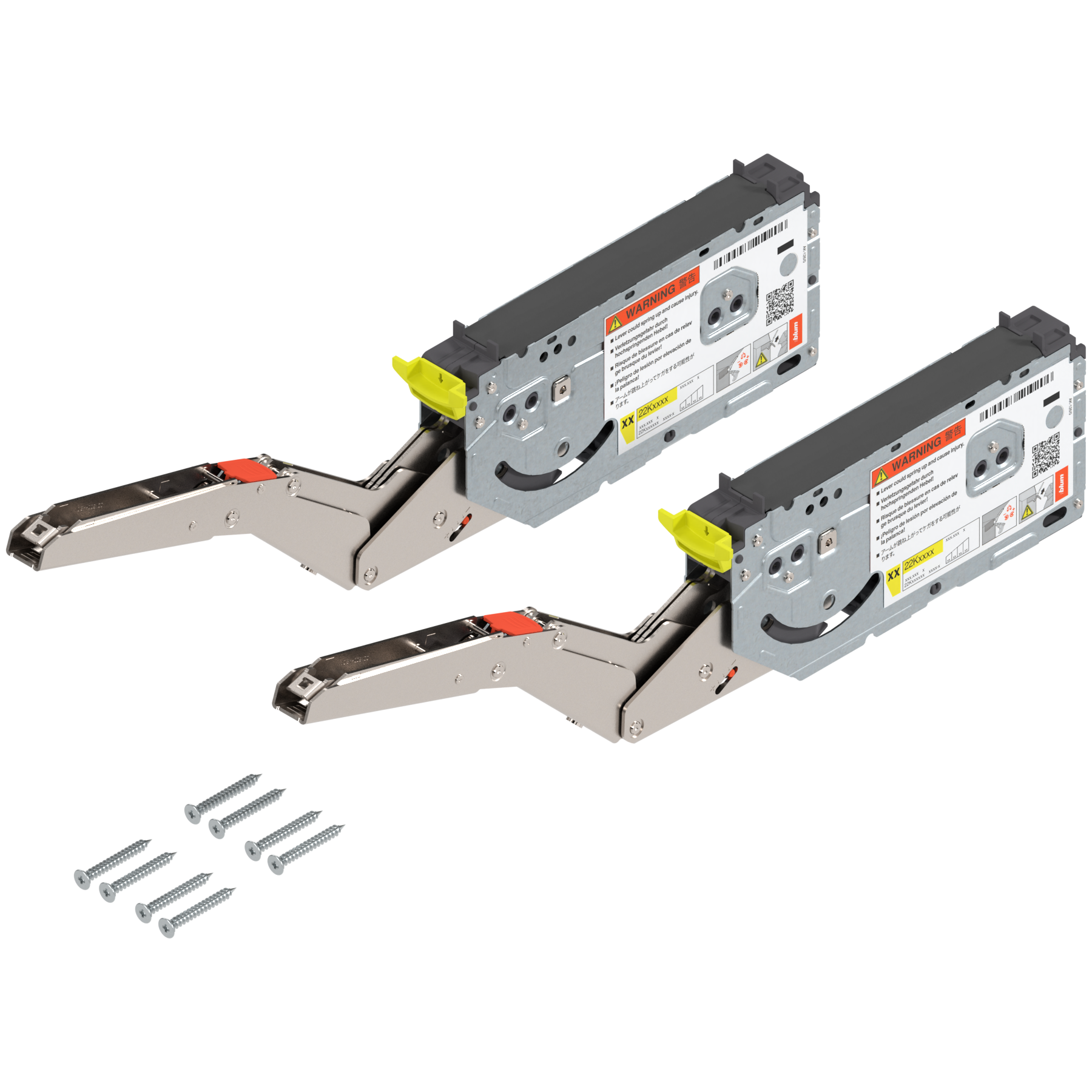 Front uchylny AVENTOS HK top, siłownik (Zestaw), współczynnik mocy=930-2800 (przy 2 sztukach), odpowiedni do SERVO-DRIVE, cynkowana