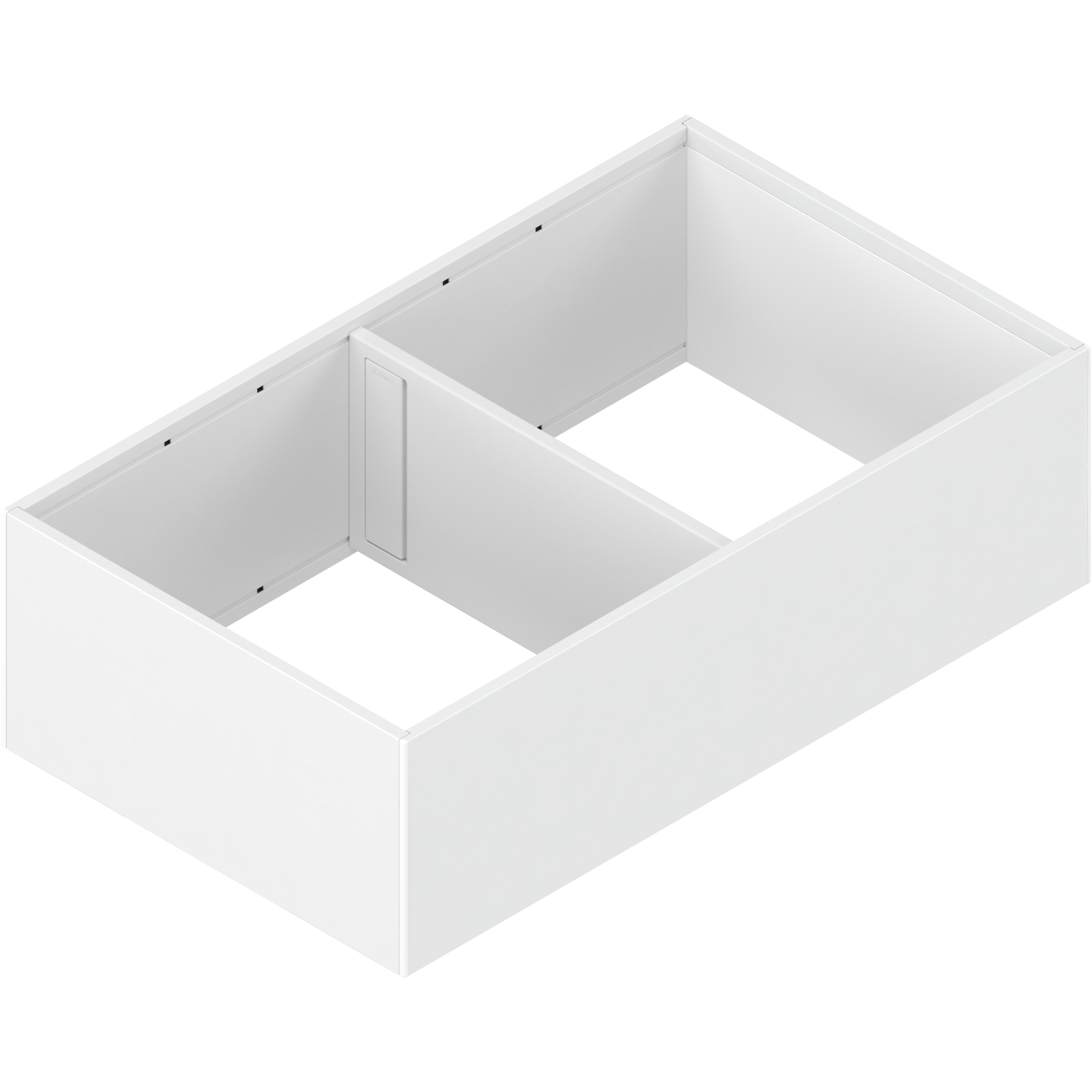 AMBIA-LINE rama, do LEGRABOX/MERIVOBOX szuflady z wysokim frontem, stal, od dł.=400 mm, szerokość=218 mm, jedwabiście biały mat