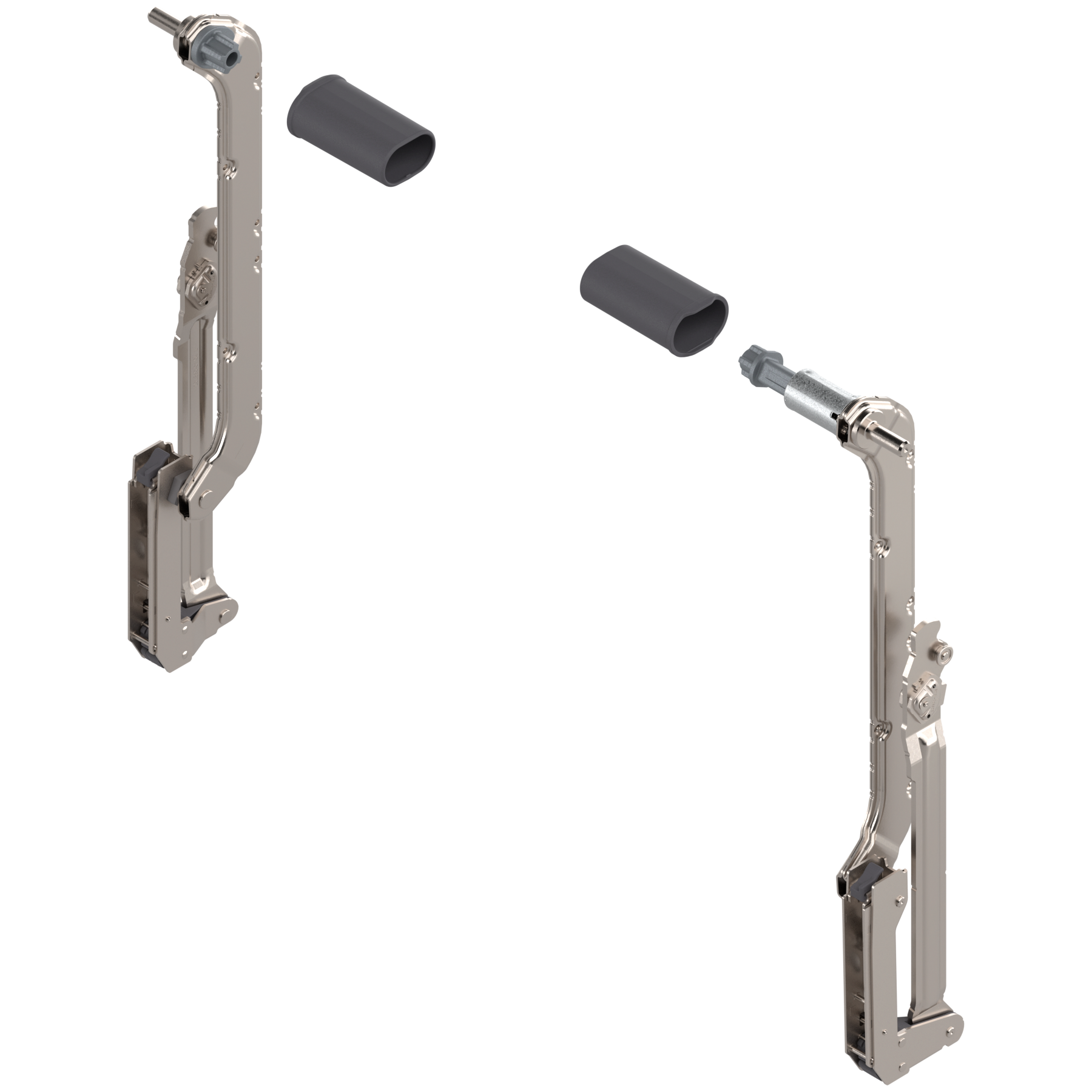 AVENTOS HL do frontów nad korpusem, podnośnik (Zestaw), wys. korpusu=400-550 mm, niklowany