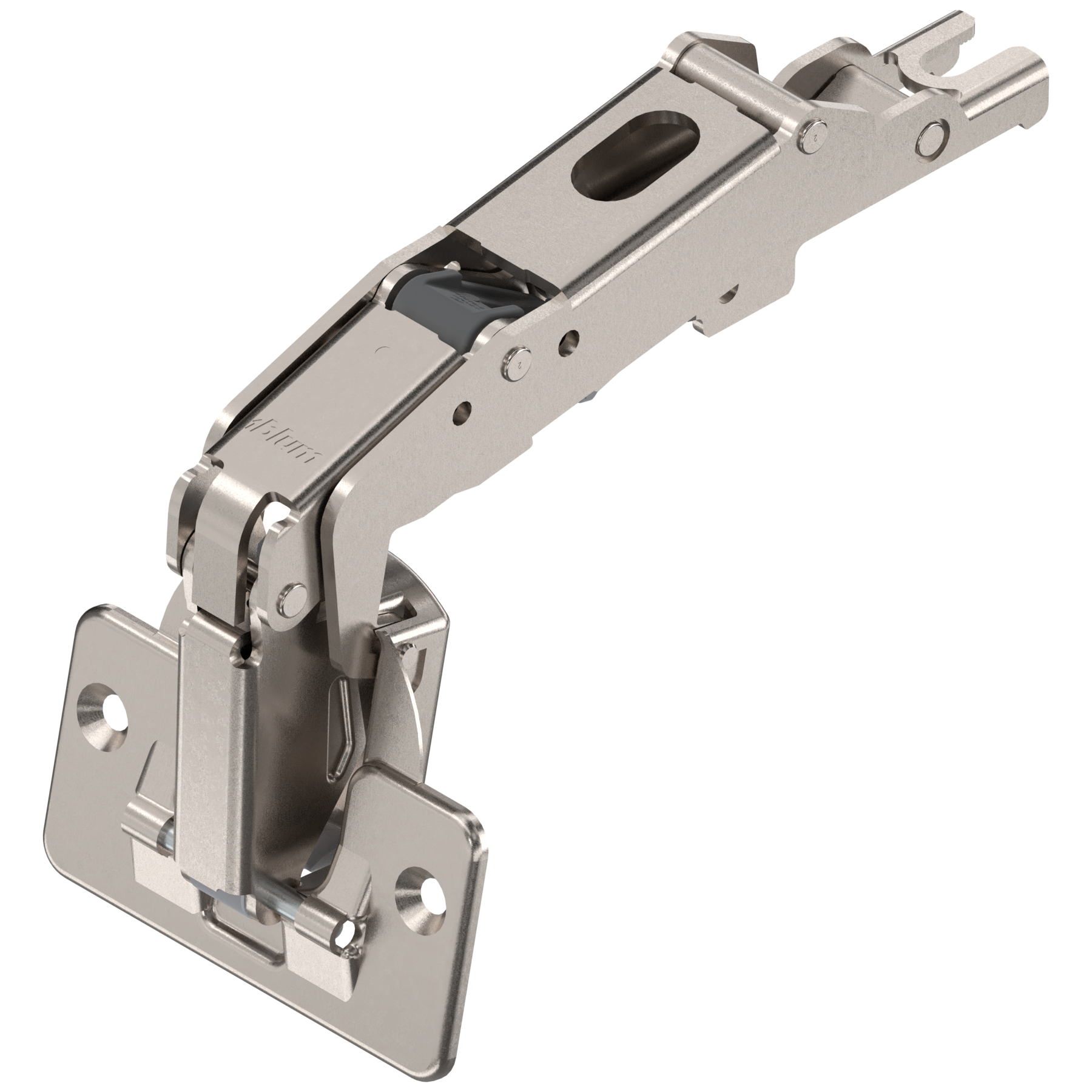 MODUL zawias z szerokim kątem otw. 170°, Drzwi nakładane, puszka: na wkręty, niklowany