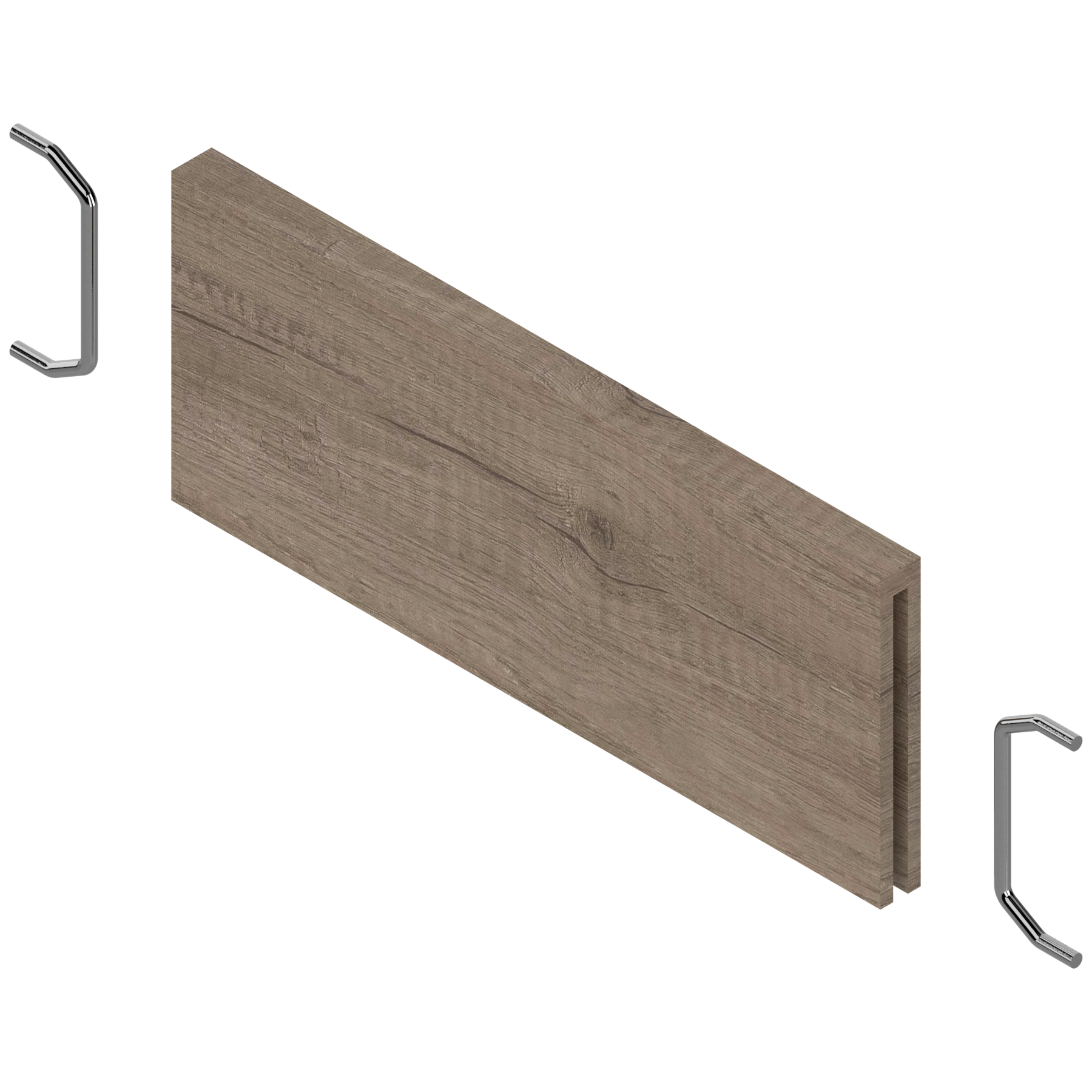 AMBIA-LINE listwa poprzeczna, do LEGRABOX/MERIVOBOX do szuflady standardowej (ZC7SXXXRHA), w opcji drewnopodobnej, Dąb Nebr. szary ST10