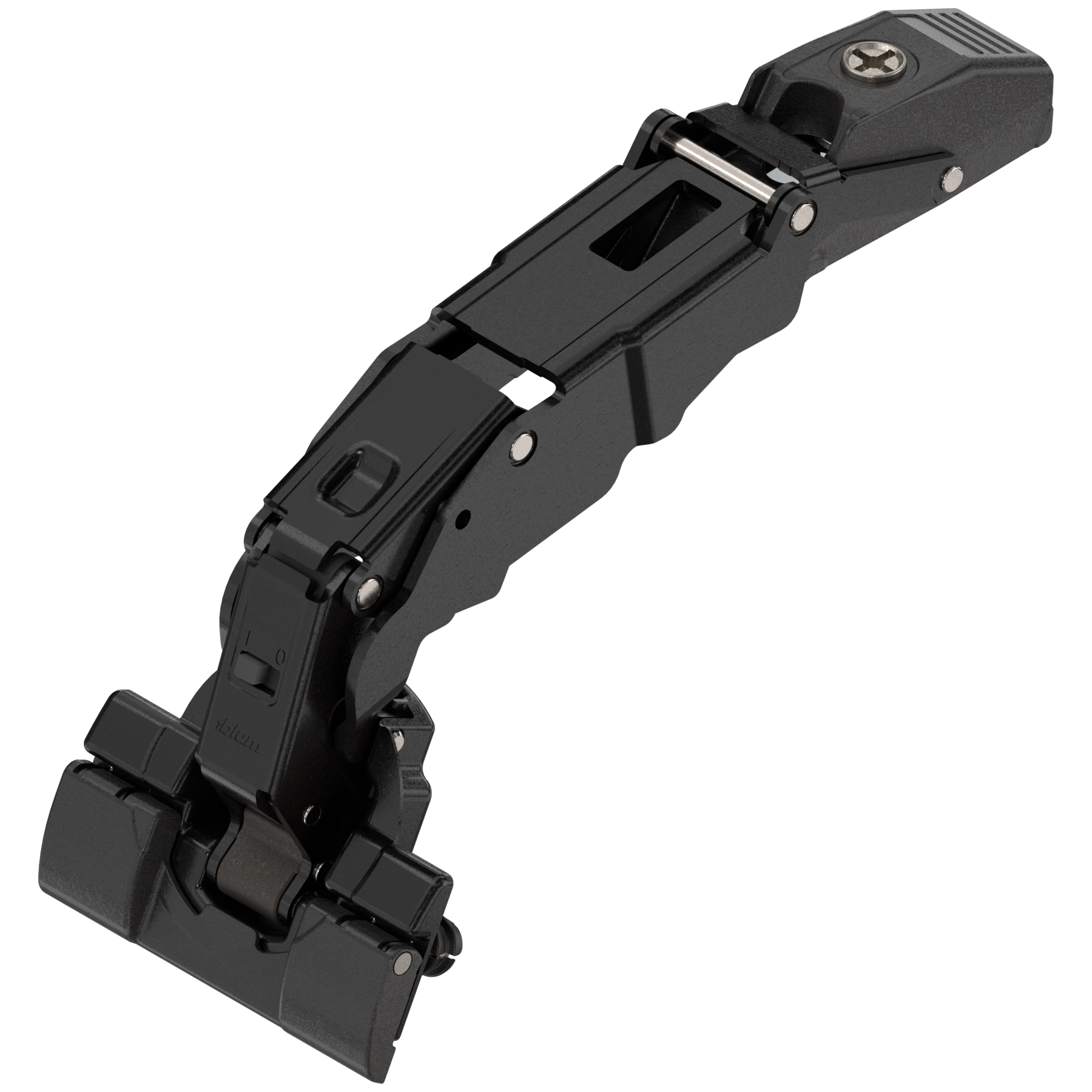 CLIP top BLUMOTION Zawias z szerokim kątem otwarcia i zerowym uskokiem 155°, Drzwi nakładane, puszka: INSERTA, czarny