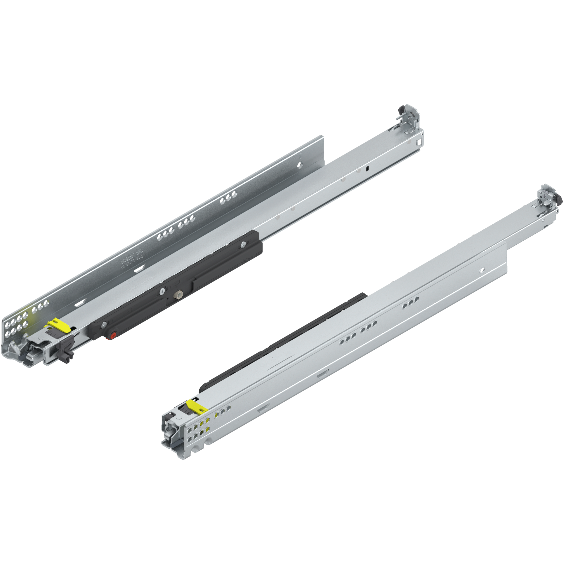 MOVENTO z TIP-ON, pełny wysuw, prowadnica, 70 kg, dł.=600 mm, wymaga sprzęgła, lewa/prawa, cynkowana