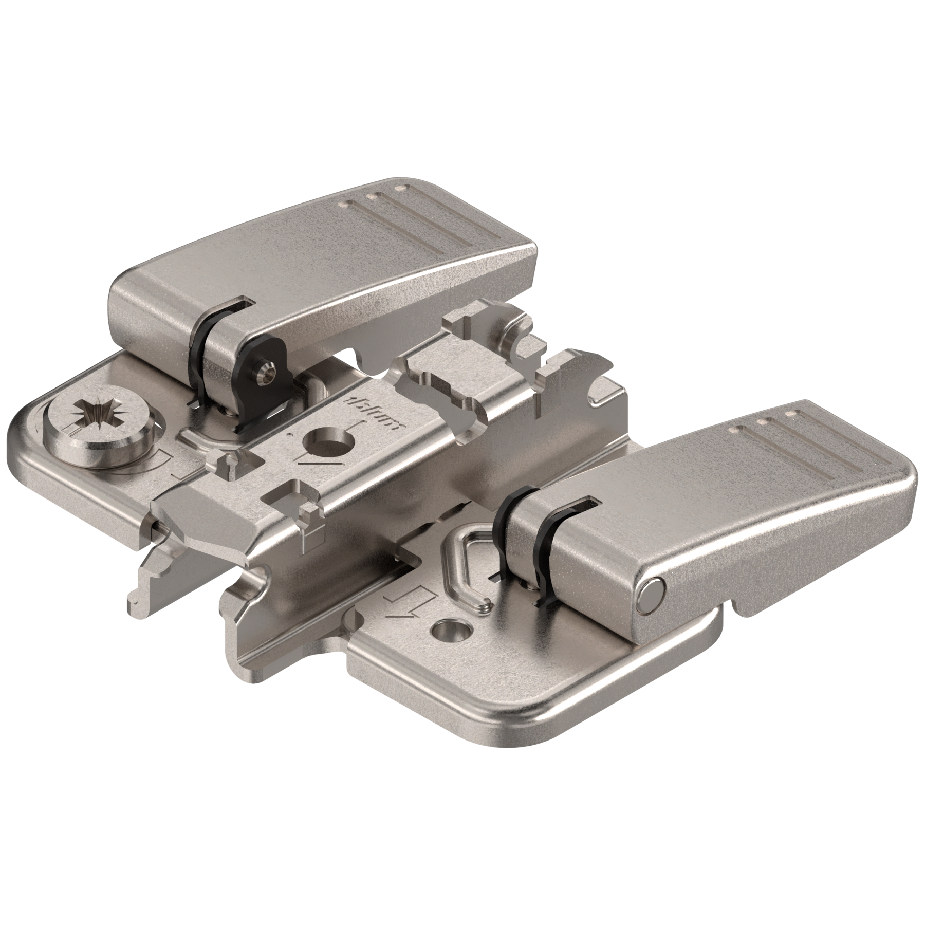 CLIP prowadnik, krzyżakowy, 3 mm, Stal, INSERTA, RW: mimośród, niklowany