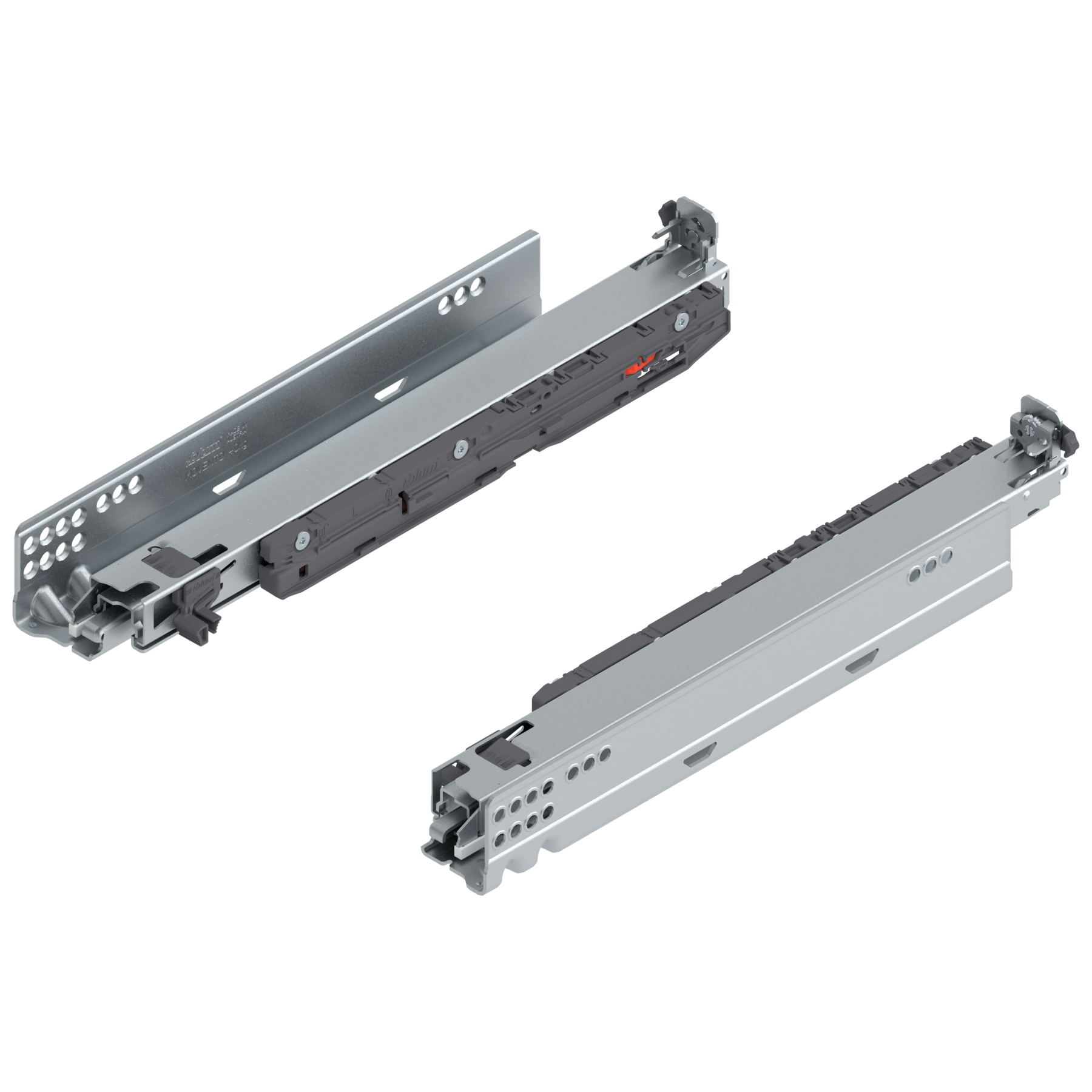 MOVENTO z BLUMOTION S, pełny wysuw, prowadnica, 40 kg, dł.=350 mm, wymaga sprzęgła, lewa/prawa, cynkowana
