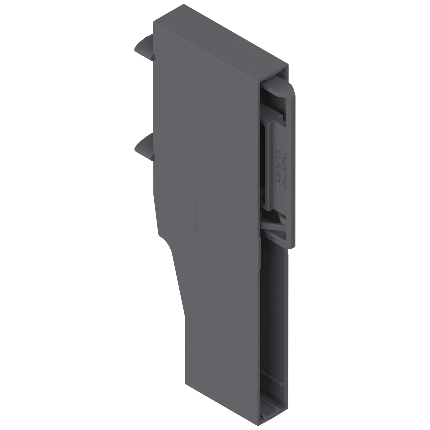 ORGA-LINE uchwyt listwy poprzecznej, do szuflady z wysokim frontem TANDEMBOX plus, prawy, lewy, R7037 ciemnoszara
