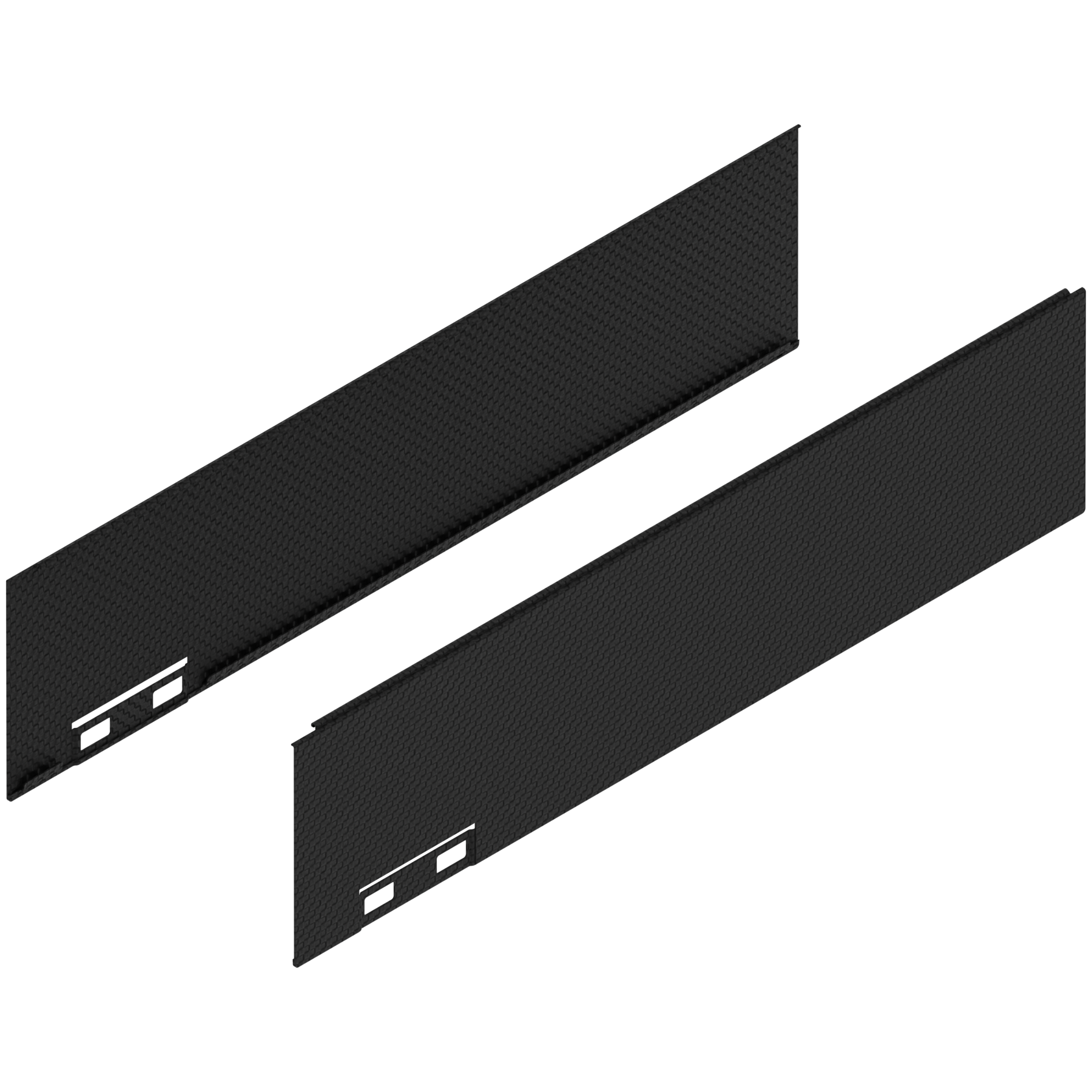 LEGRABOX Element dekoracyjny, wysokość M (90.5 mm), dł.=350 mm, prawy+lewy, czarny carb./carb.look