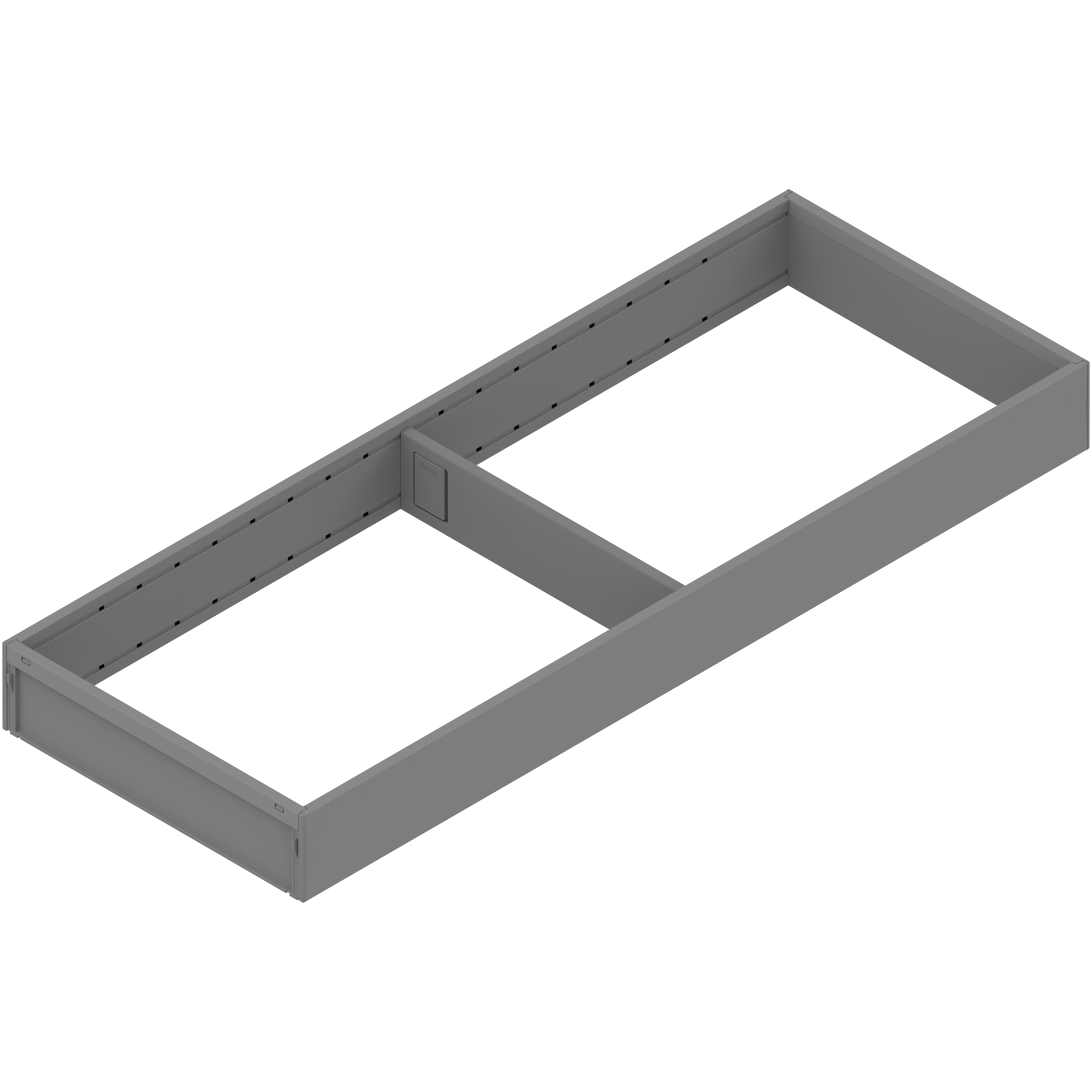 AMBIA-LINE  ramki do szuflady standardowej, do LEGRABOX/MERIVOBOX, stal, dł.=550 mm, szerokość=200 mm, szary indium mat
