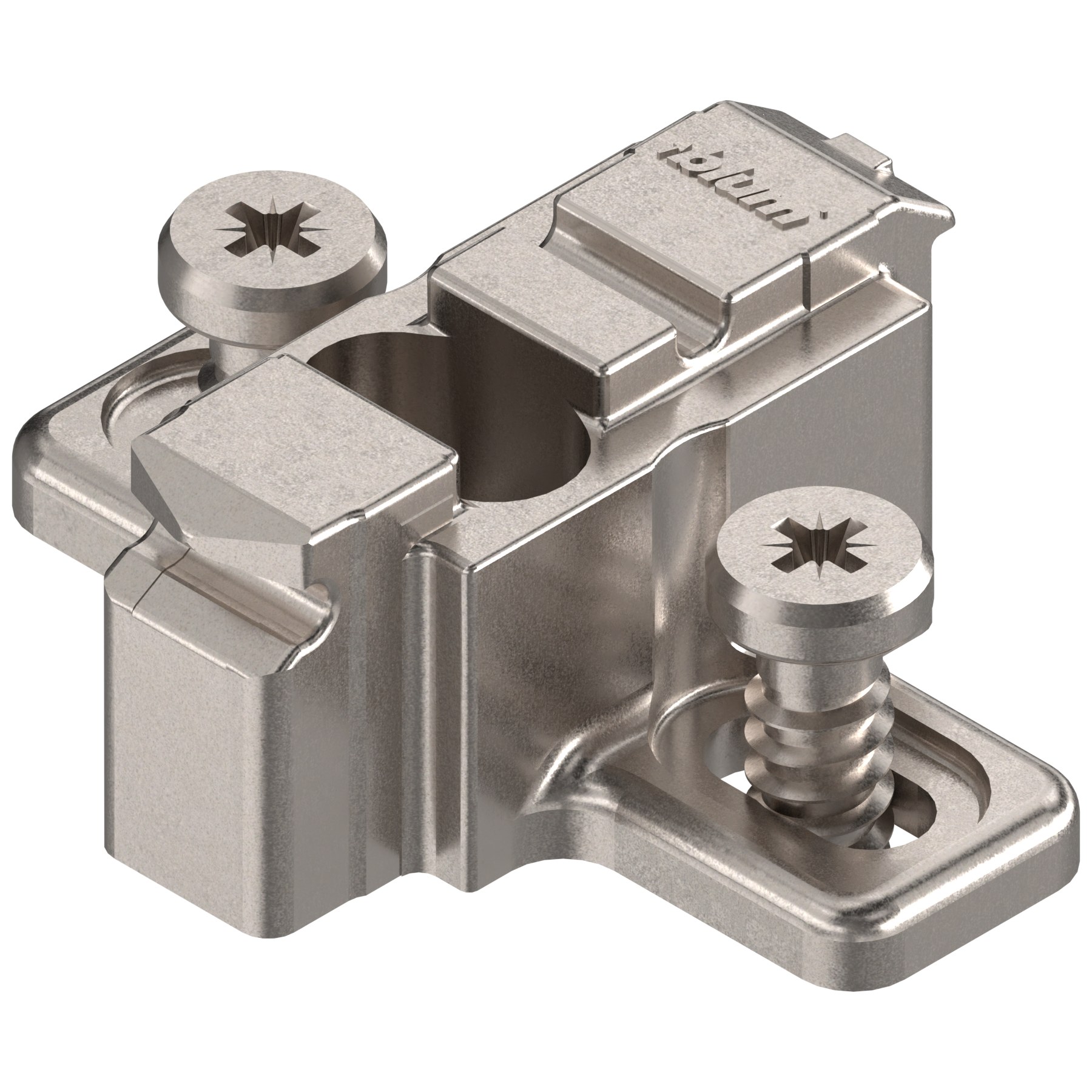 CLIP prowadnik, krzyżakowy, 11 mm, Cynk, na zamont. EURO wkręty, RW: otwór podłużny, niklowany