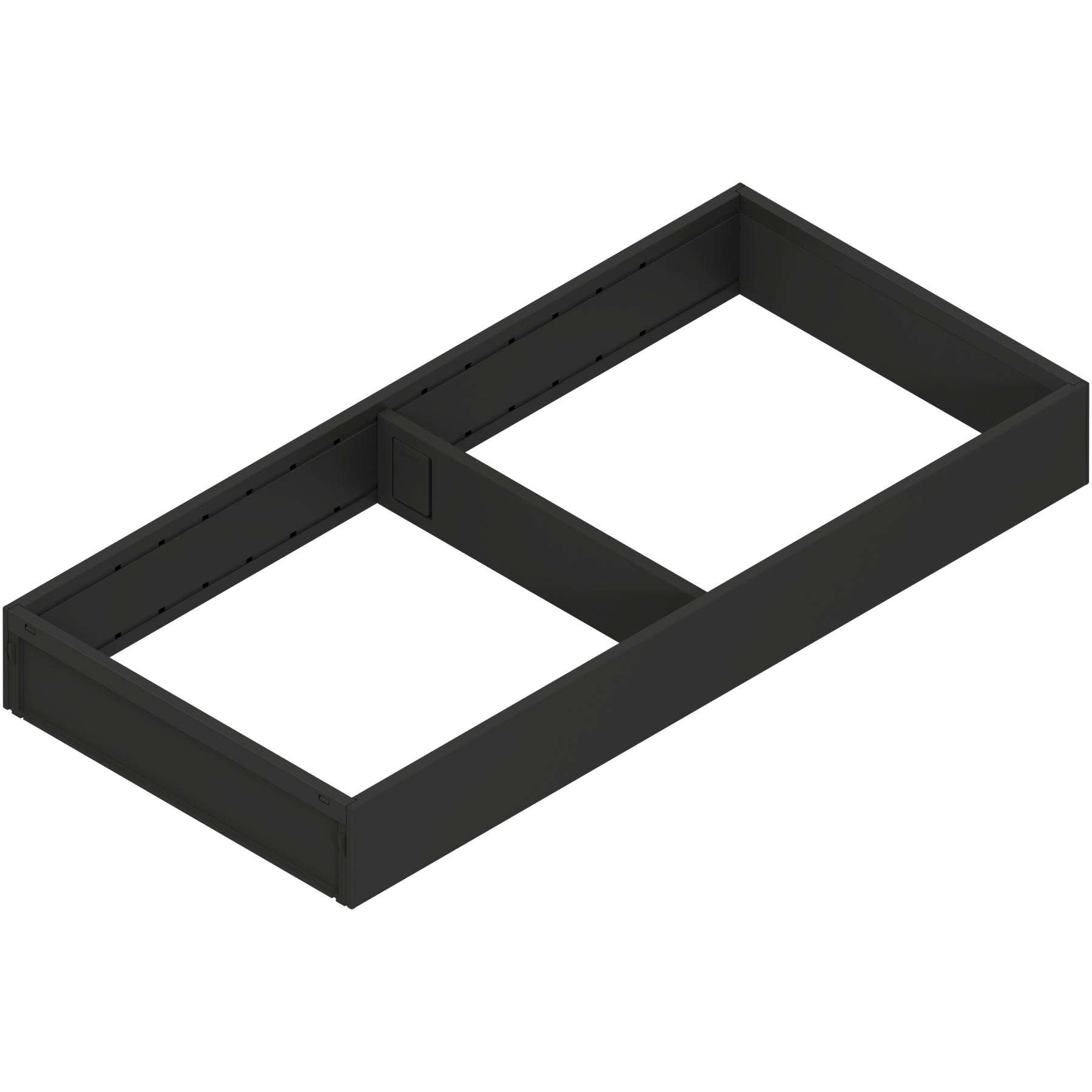 AMBIA-LINE  ramki do szuflady standardowej, do LEGRABOX/MERIVOBOX, stal, dł.=450 mm, szerokość=200 mm, czarny mat