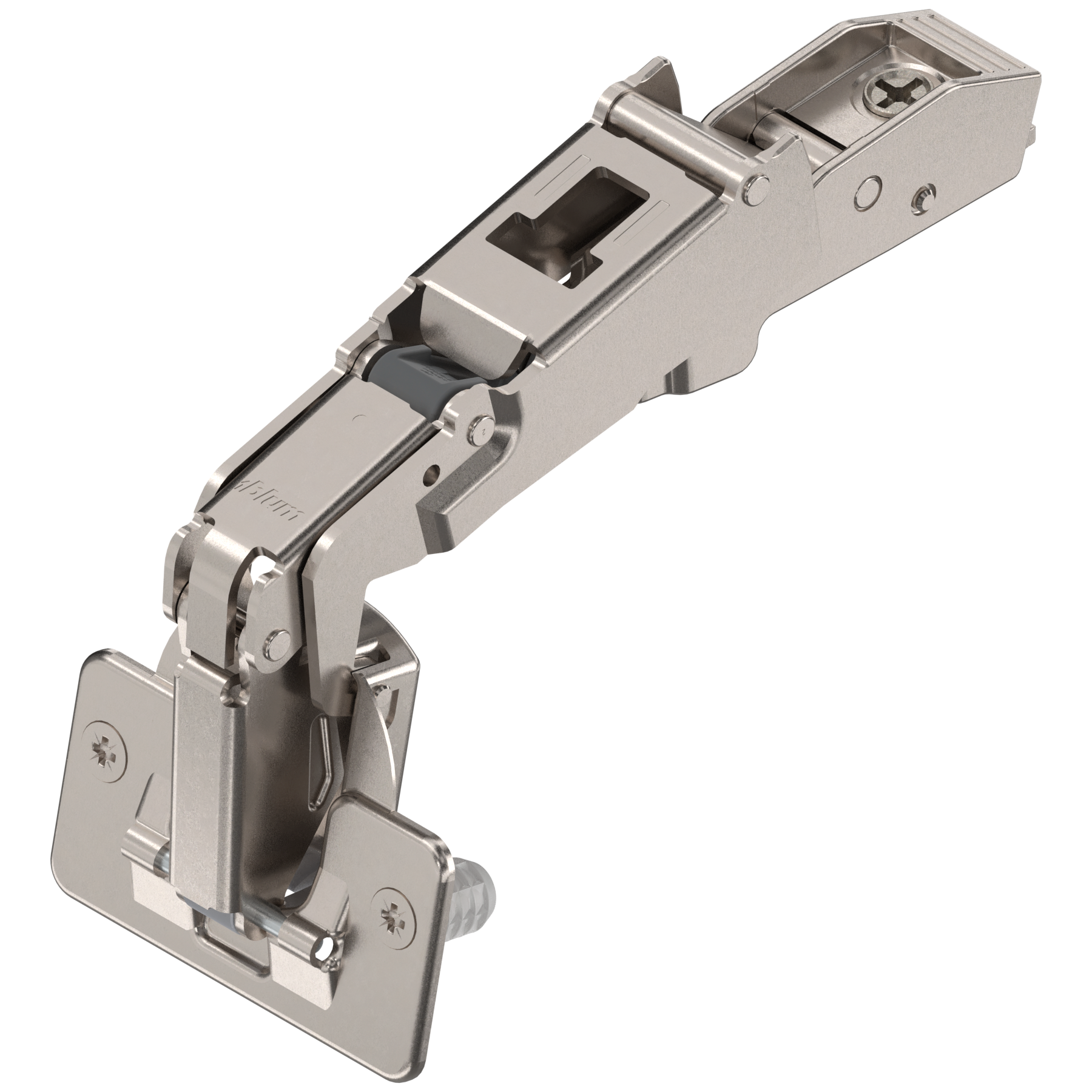 CLIP top zawias z szerokim kątem otw. 170°, Drzwi nakładane, puszka: wciskana, niklowany