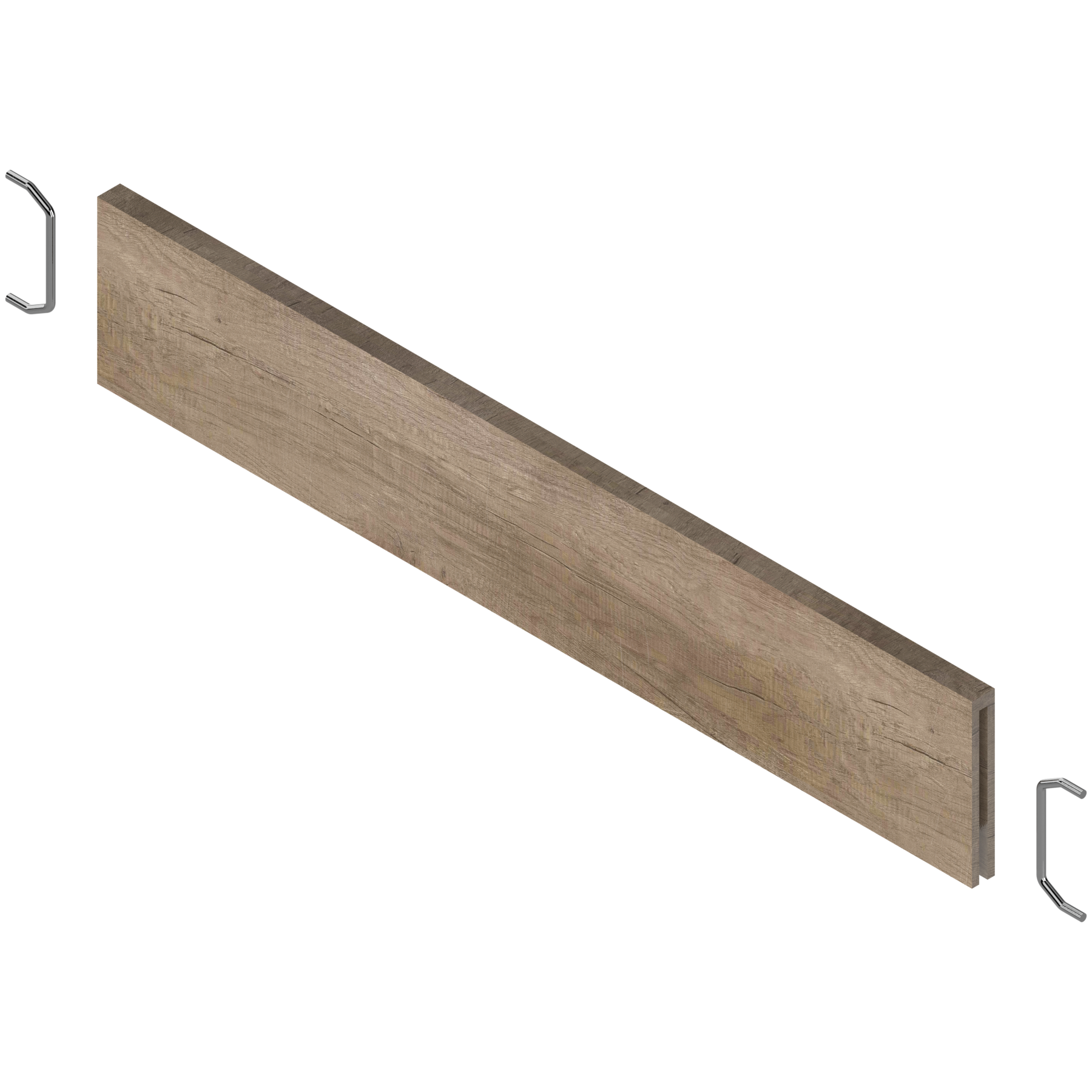 AMBIA-LINE listwa poprzeczna, do LEGRABOX/MERIVOBOX do szuflady standardowej (ZC7S300RHU), w opcji drewnopodobnej, Dąb Nebr. szary ST10
