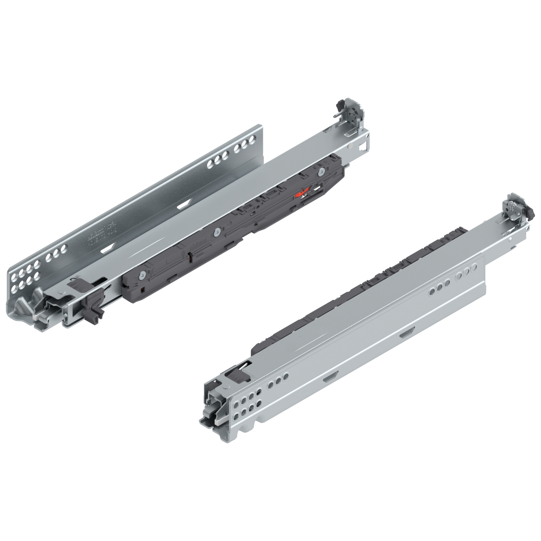 MOVENTO z BLUMOTION S, pełny wysuw, prowadnica, 40 kg, dł.=380 mm, wymaga sprzęgła, lewa/prawa, cynkowana