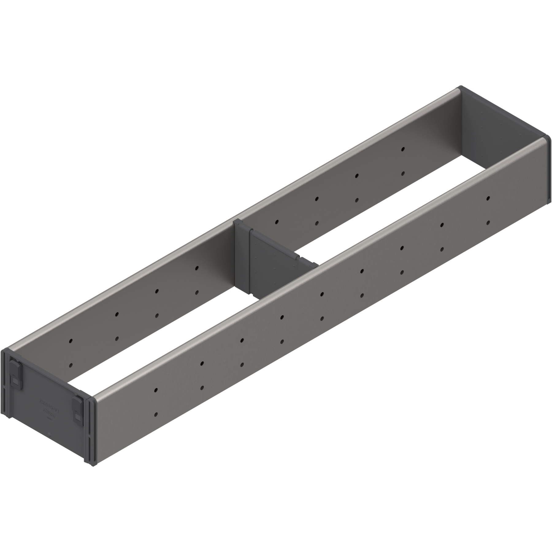 ORGA-LINE wkład z przegródkami (częściowe wypełnienie), do szuflady standardowej TANDEMBOX, dł. NL=550 mm, szer.=105 mm, inox