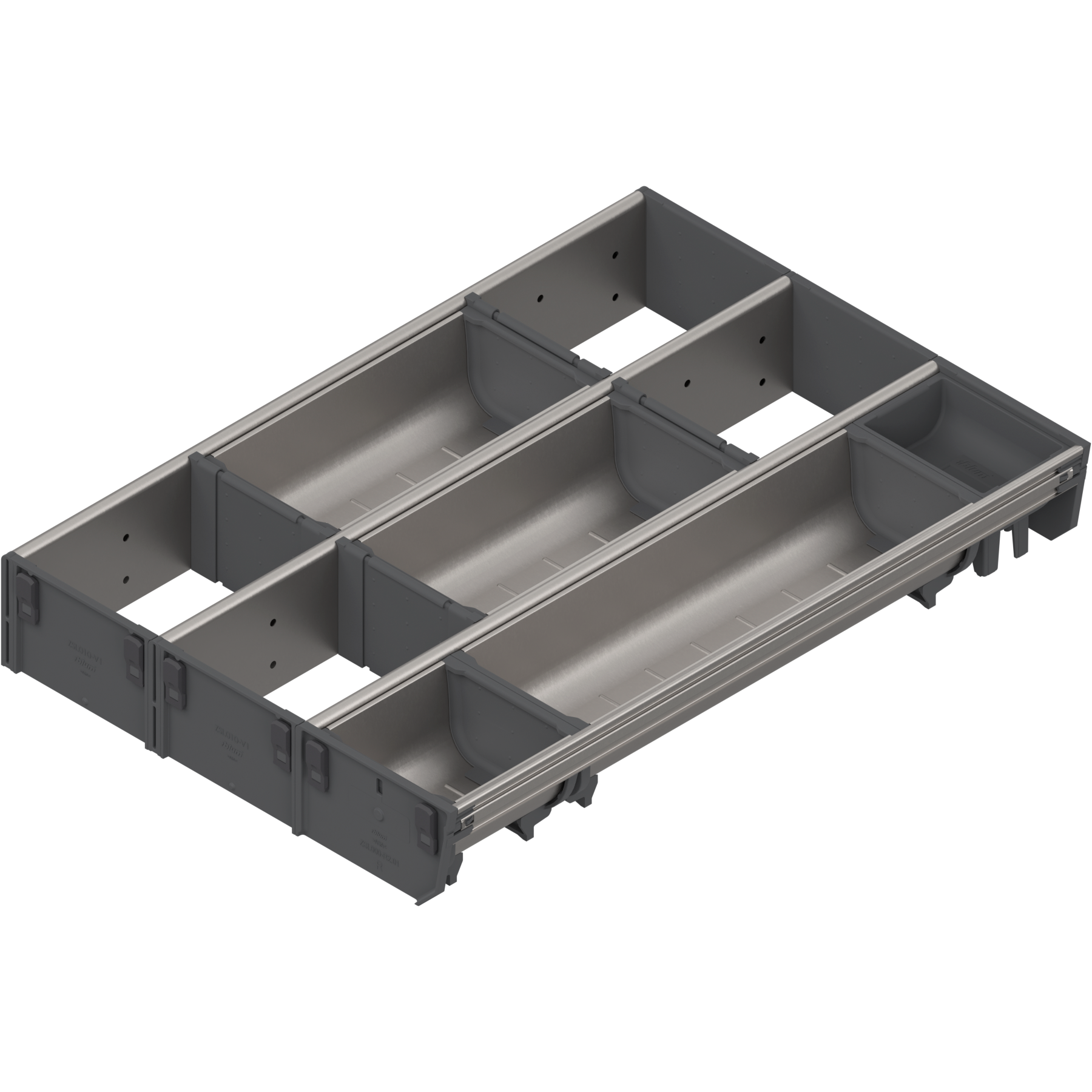 ORGA-LINE wkład kombi (częściowe wypełnienie), do szuflady standardowej TANDEMBOX, dł. NL=450 mm, szer. korpusu KB=600 mm, szer.=297 mm, inox
