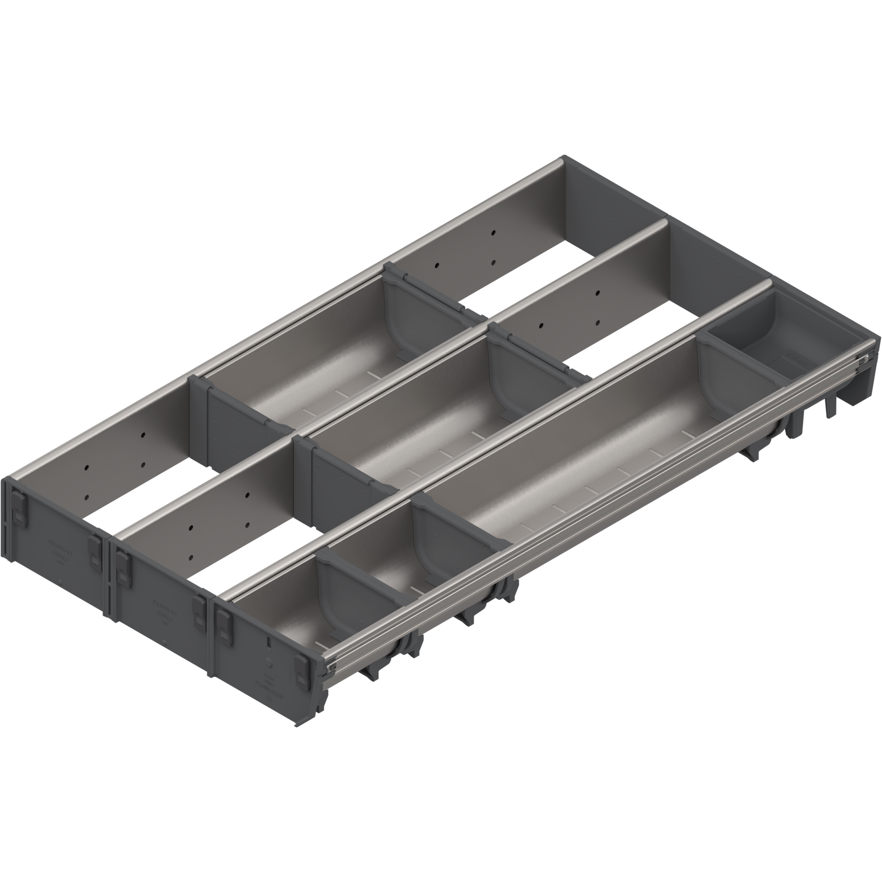 ORGA-LINE wkład kombi (częściowe wypełnienie), do szuflady standardowej TANDEMBOX, dł. NL=550 mm, szer.=297 mm, inox