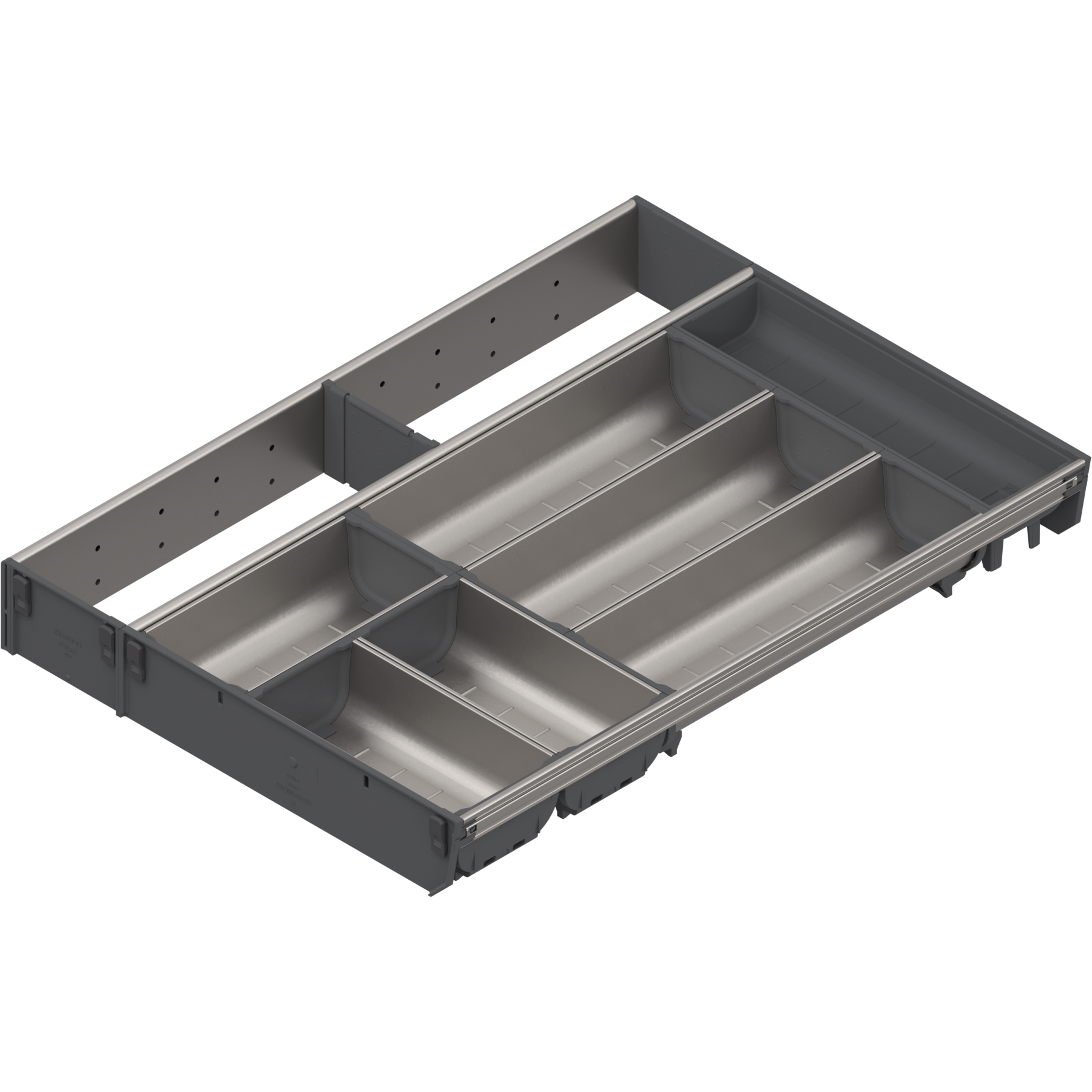 ORGA-LINE wkład kombi (częściowe wypełnienie), do szuflady standardowej TANDEMBOX, dł. NL=550 mm, szer. korpusu KB=1000 mm, szer.=377 mm, inox